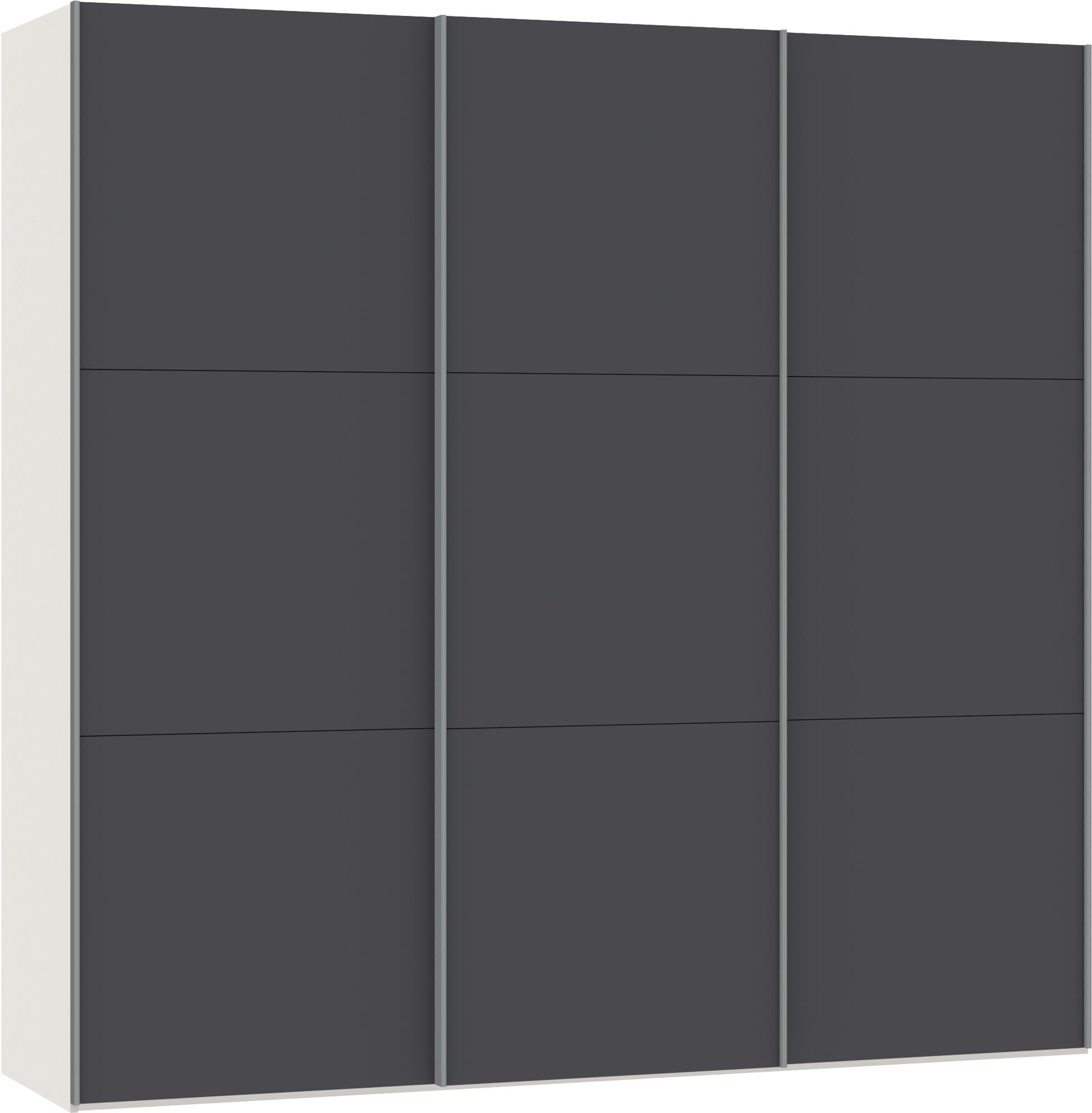 Stilvoller Schwebetürenschrank S von Jutzler in edlem Anthrazit.