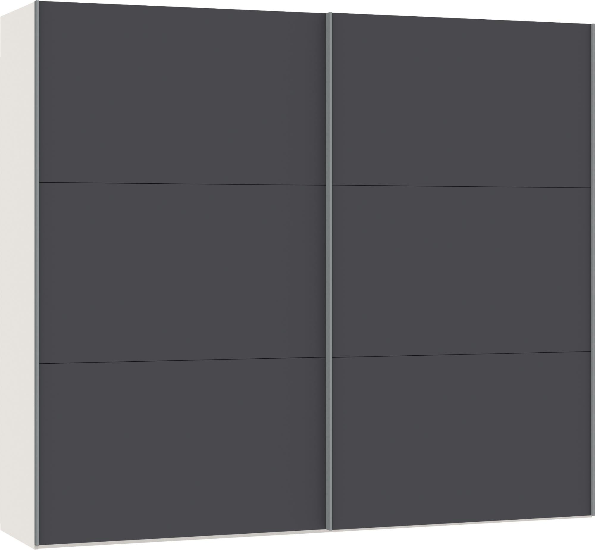 Moderner Schwebetürenschrank M in stilvollem Anthrazit von Jutzler. Ideal für individuelles Design und optimalen Stauraum.