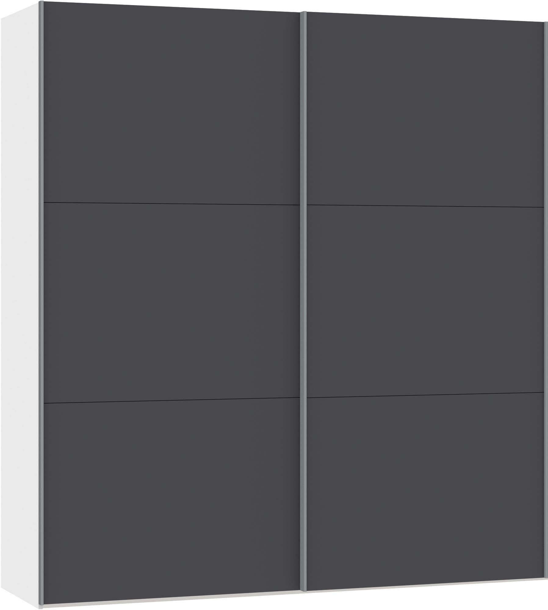 Eleganter Schwebetürenschrank XS in Anthrazit für stilvolle Ordnung.