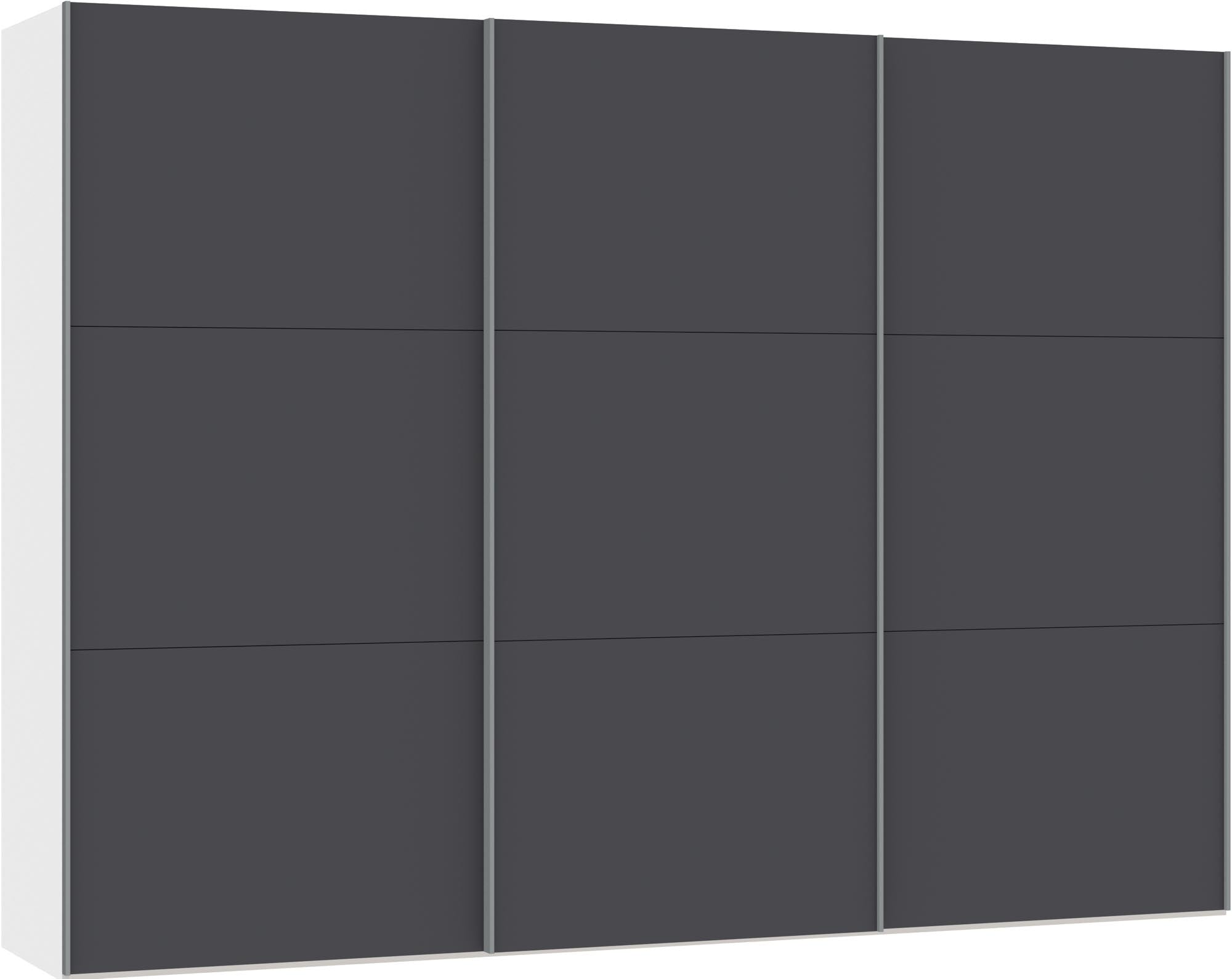 Moderner Schwebetürenschrank XL in Anthrazit für stilvolle Ordnung.