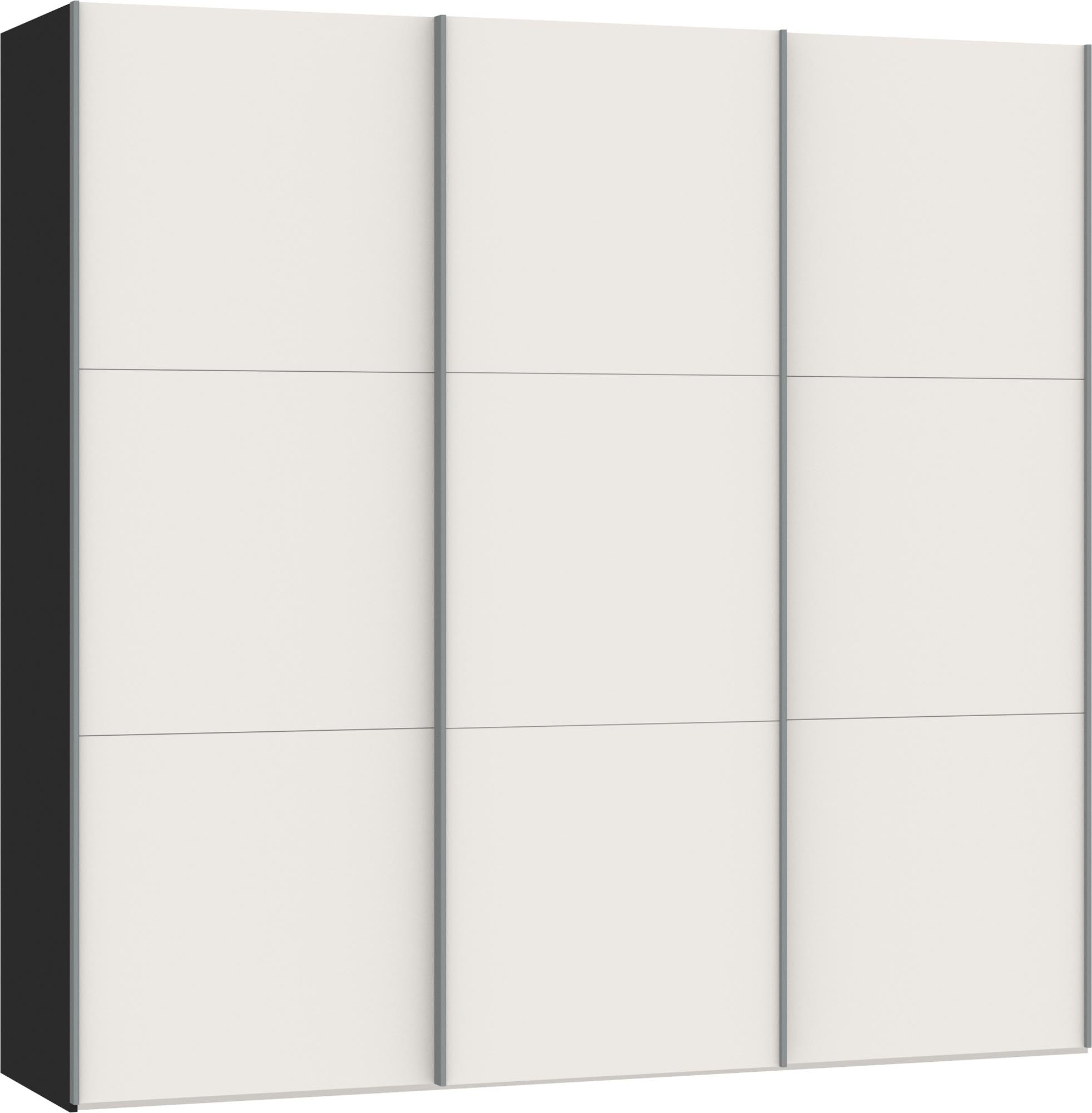 Eleganter Schwebetürenschrank in Cremeweiss von Jutzler, vielseitig konfigurierbar, stabil und mit hochwertigem Zubehör.