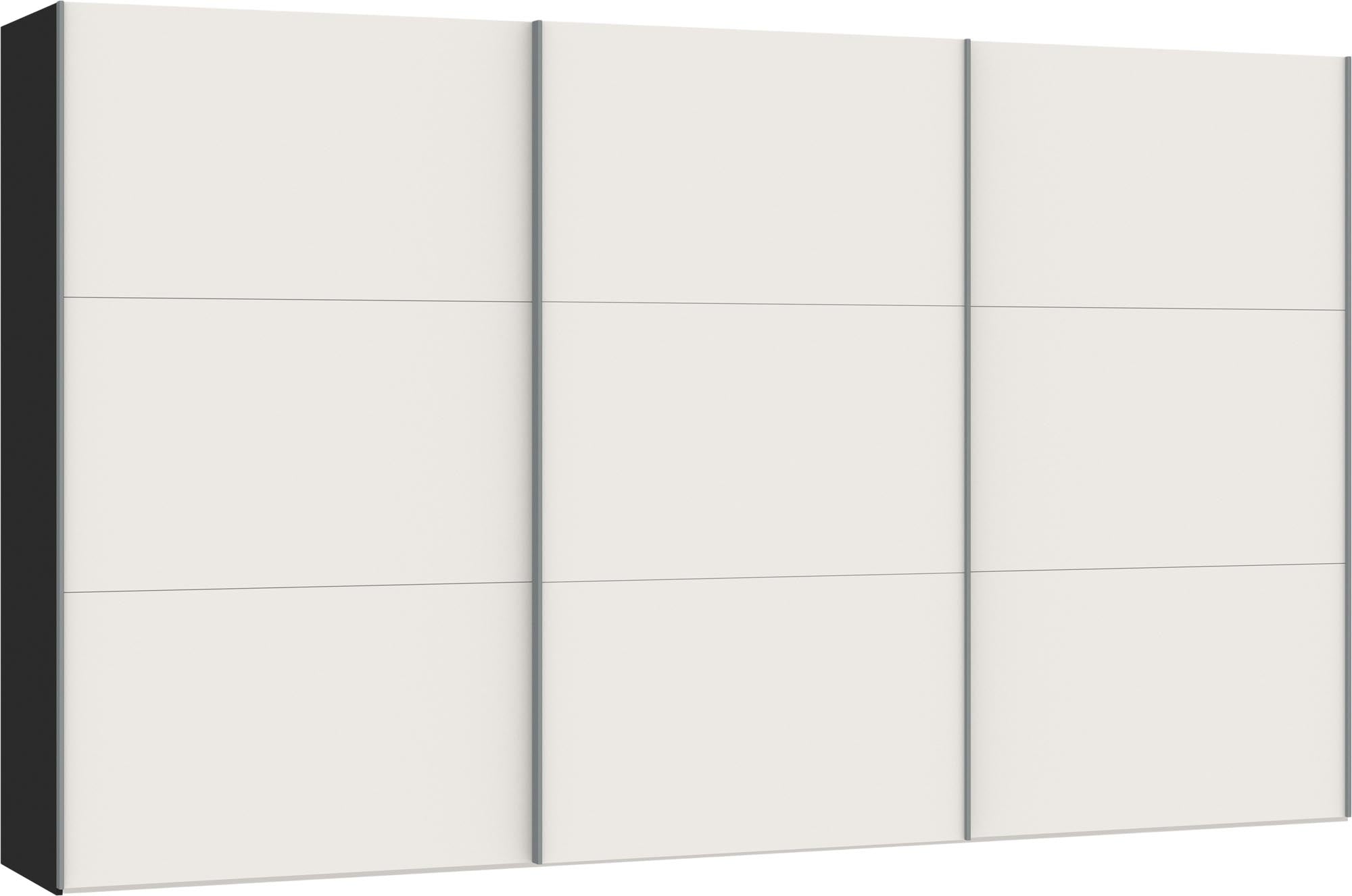 Eleganter Schwebetürenschrank in Cremeweiss von Jutzler: Funktional, individuell konfigurierbar, stabil und einfach aufzubauen.