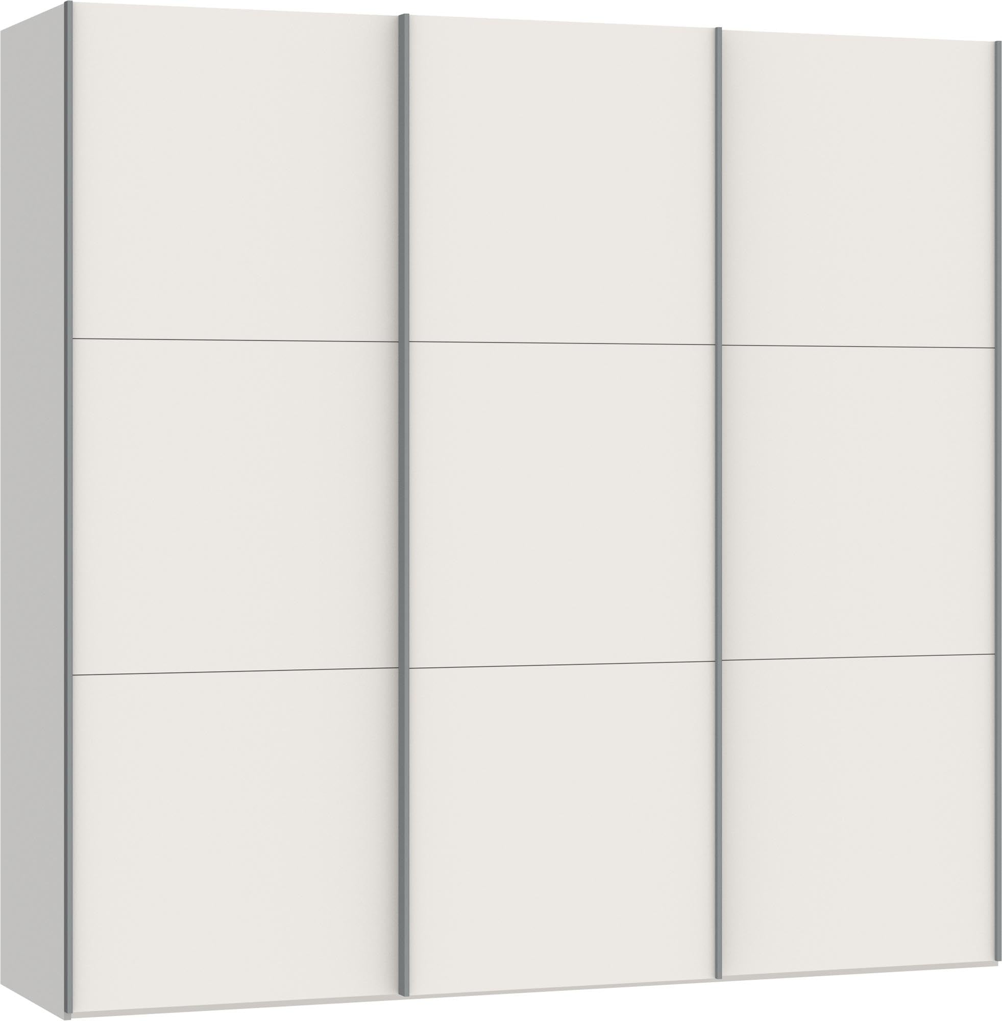 Jutzler Schwebetürenschrank S Cremeweiss mit umfangreichem Zubehör.