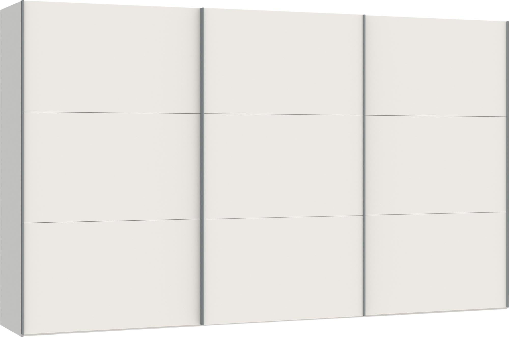 Eleganter Jutzler Schwebetürenschrank XXXL in edlem Cremeweiss.