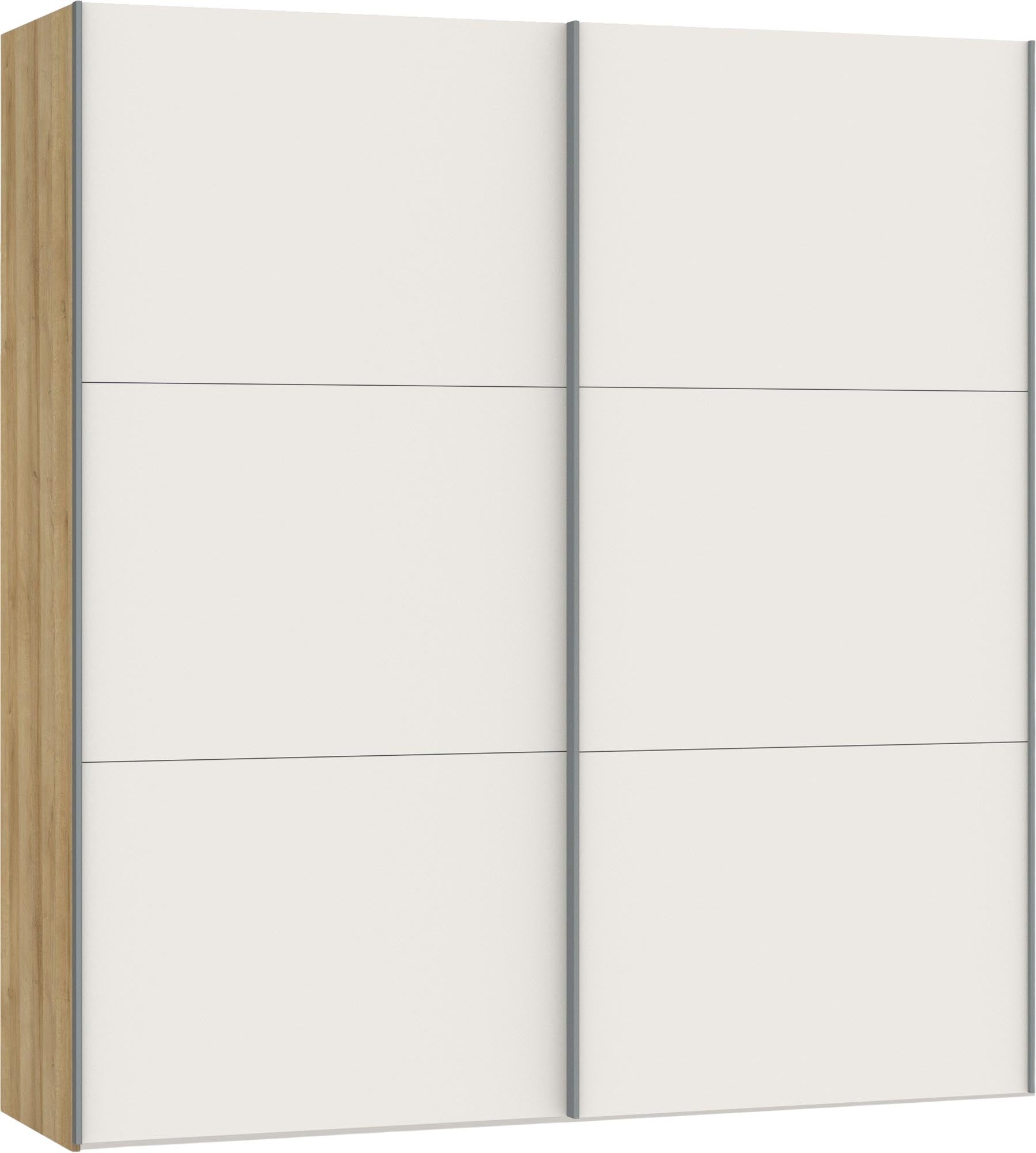 Eleganter Schwebetürenschrank XS von Jutzler in edlem Cremeweiss.