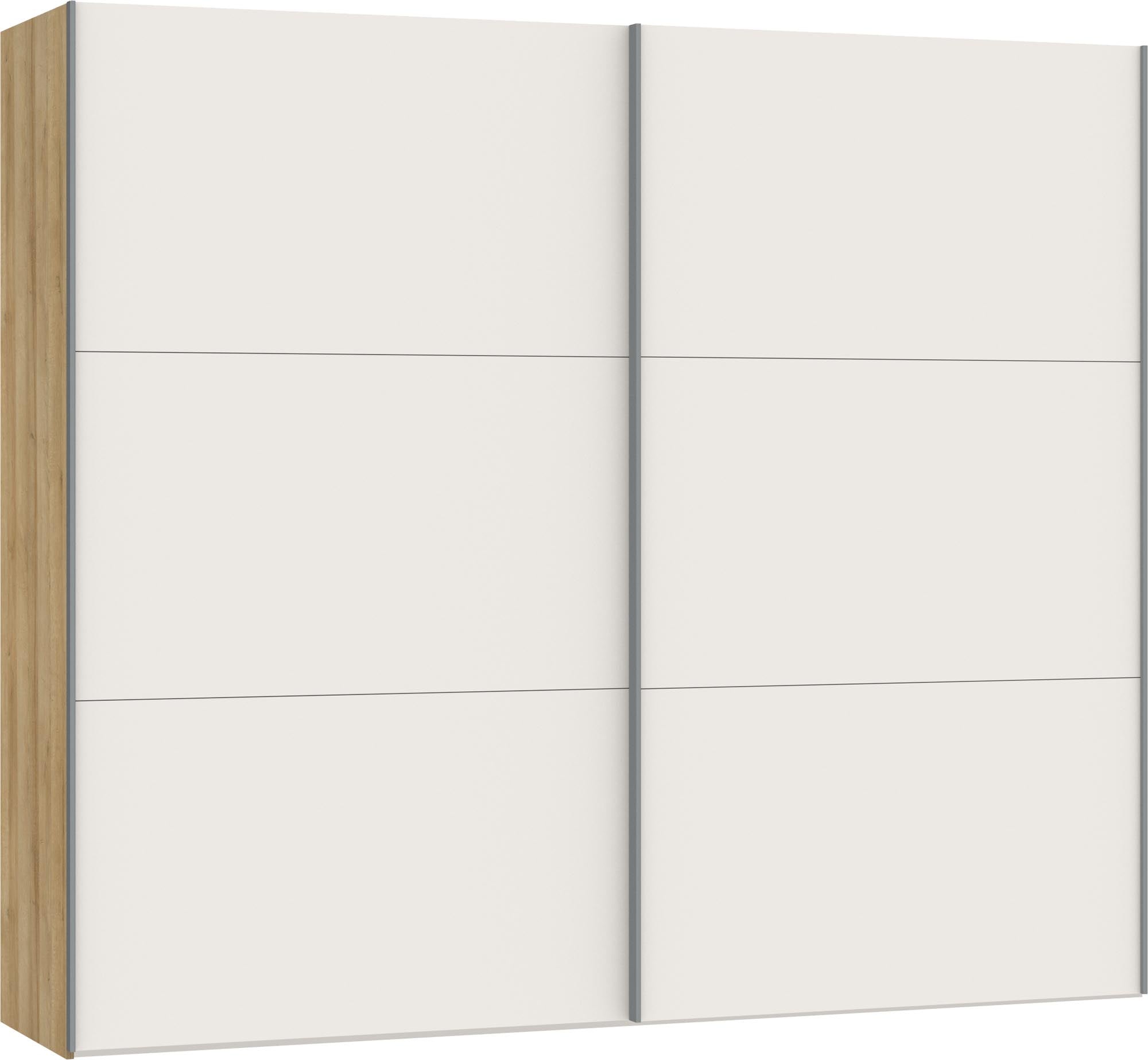 Eleganter Jutzler Schrank M in Cremeweiss mit praktischem Zubehör.