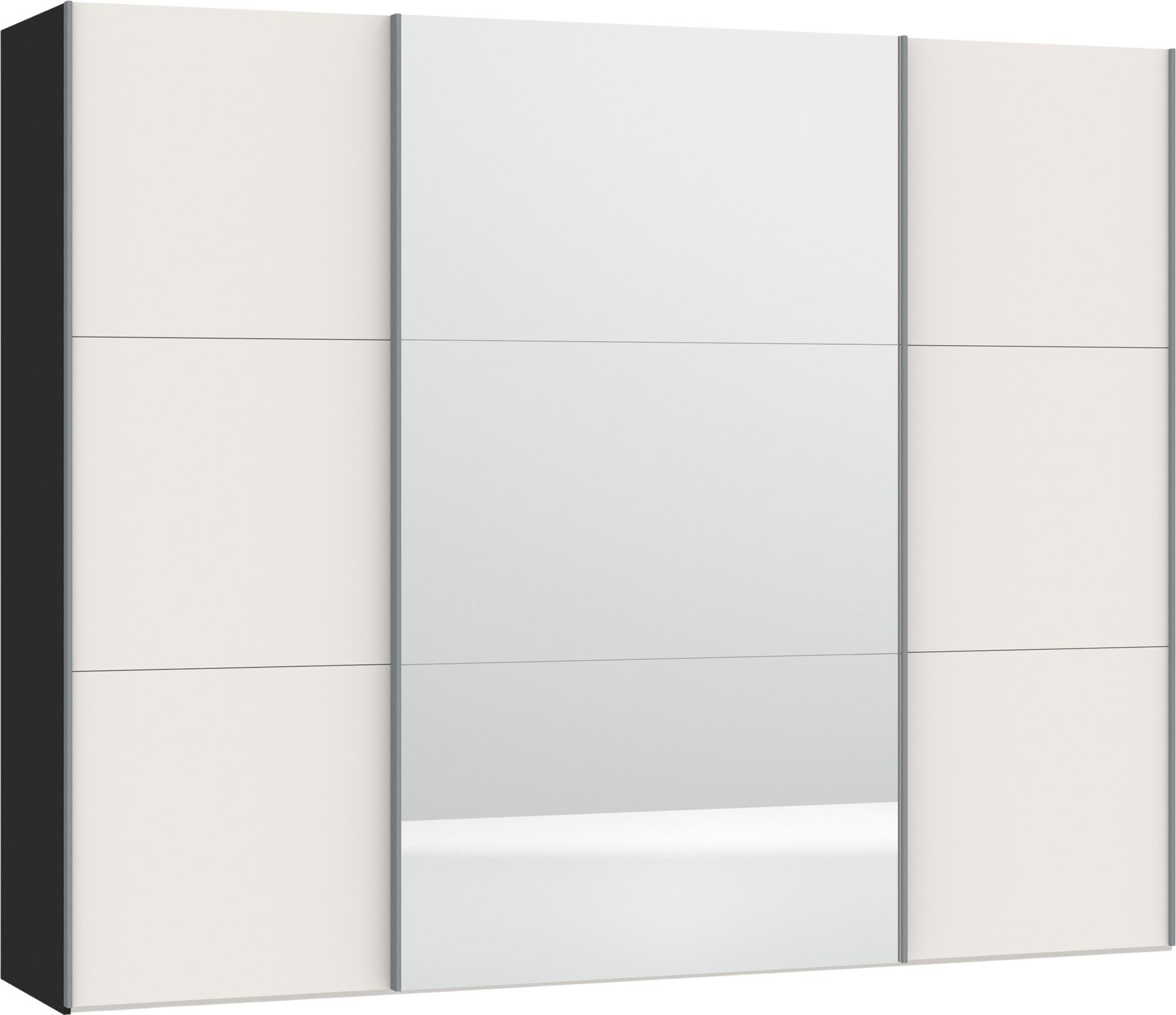 Jutzler Schwebetürenschrank: Cremeweiss mit Spiegel, stilvoll & modern.