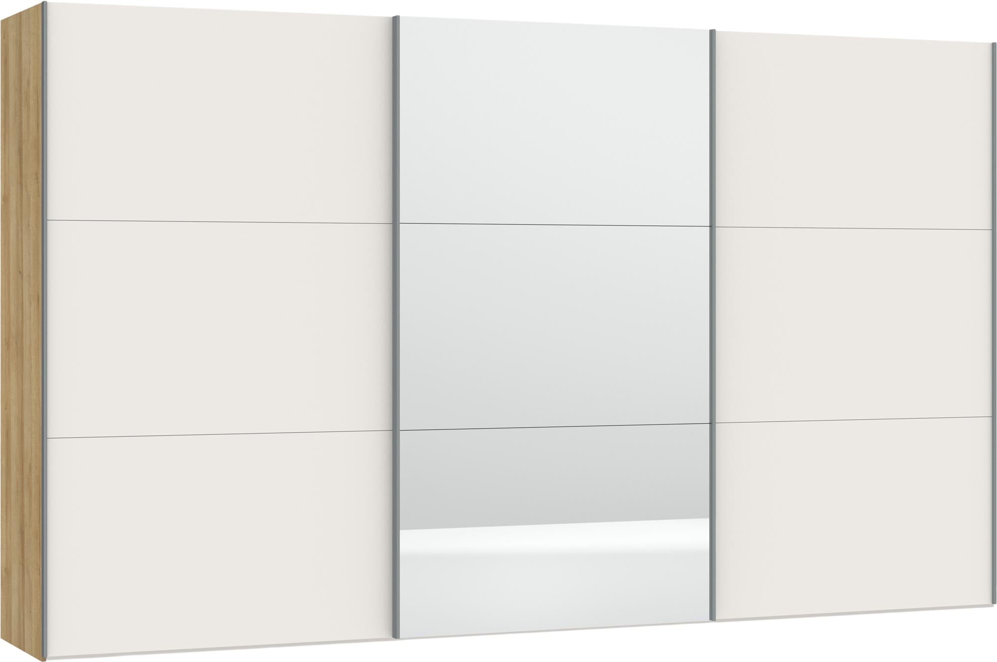 Moderner Schwebetürenschrank in Cremeweiss mit Spiegel von Jutzler.