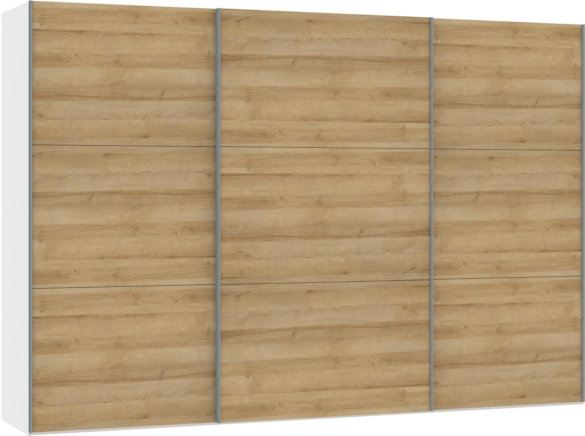 Eleganter Jutzler Schwebetürenschrank XXL Eiche für maximalen Stauraum.