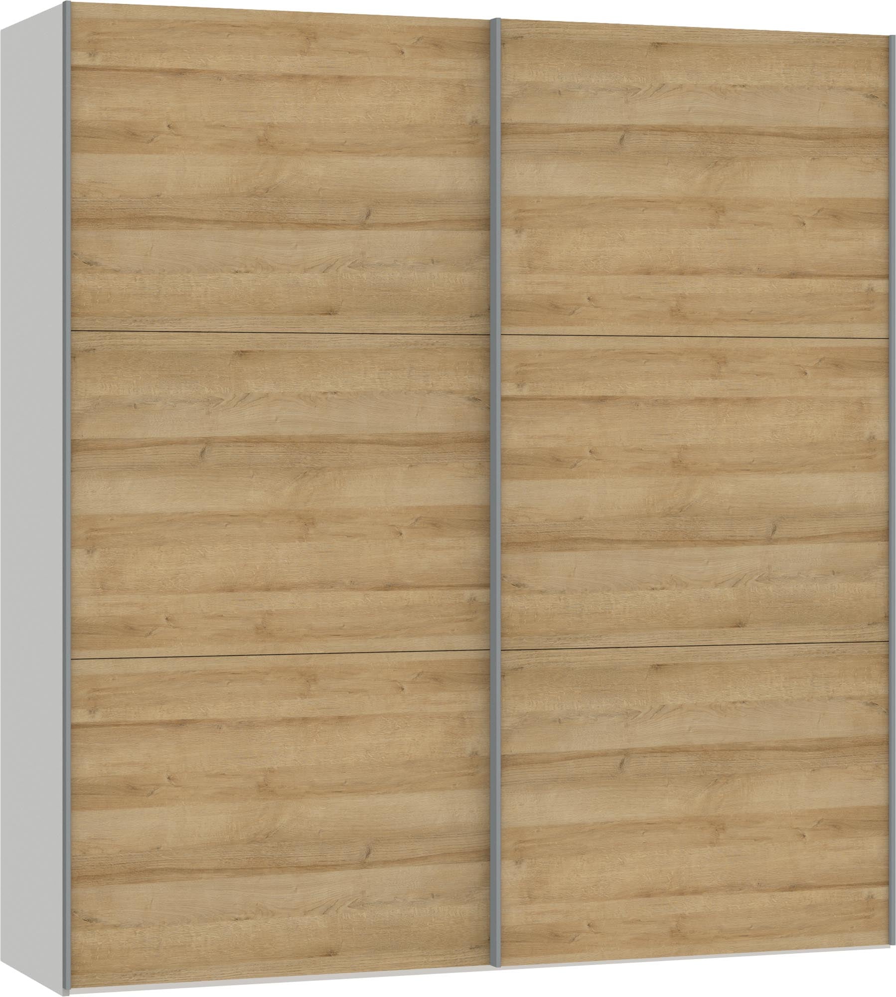 Moderner Schwebetürenschrank XS in Eiche von Jutzler. Überzeugendes Design, hohe Funktionalität und einfache Montage für stilvollen Stauraum.