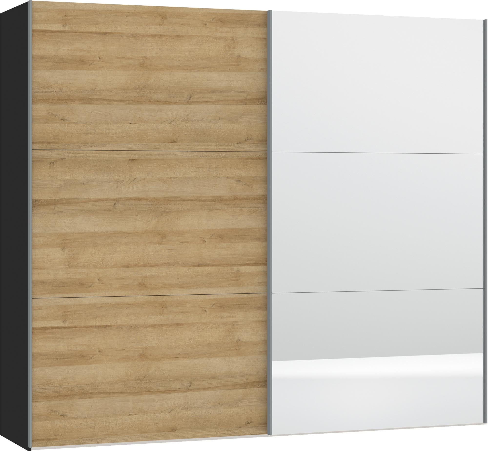 Entdecken Sie den Schwebetürenschrank M Eiche/Spiegel von Jutzler – stilvolles Design, hohe Funktionalität und individuelle Gestaltungsmöglichkeiten.