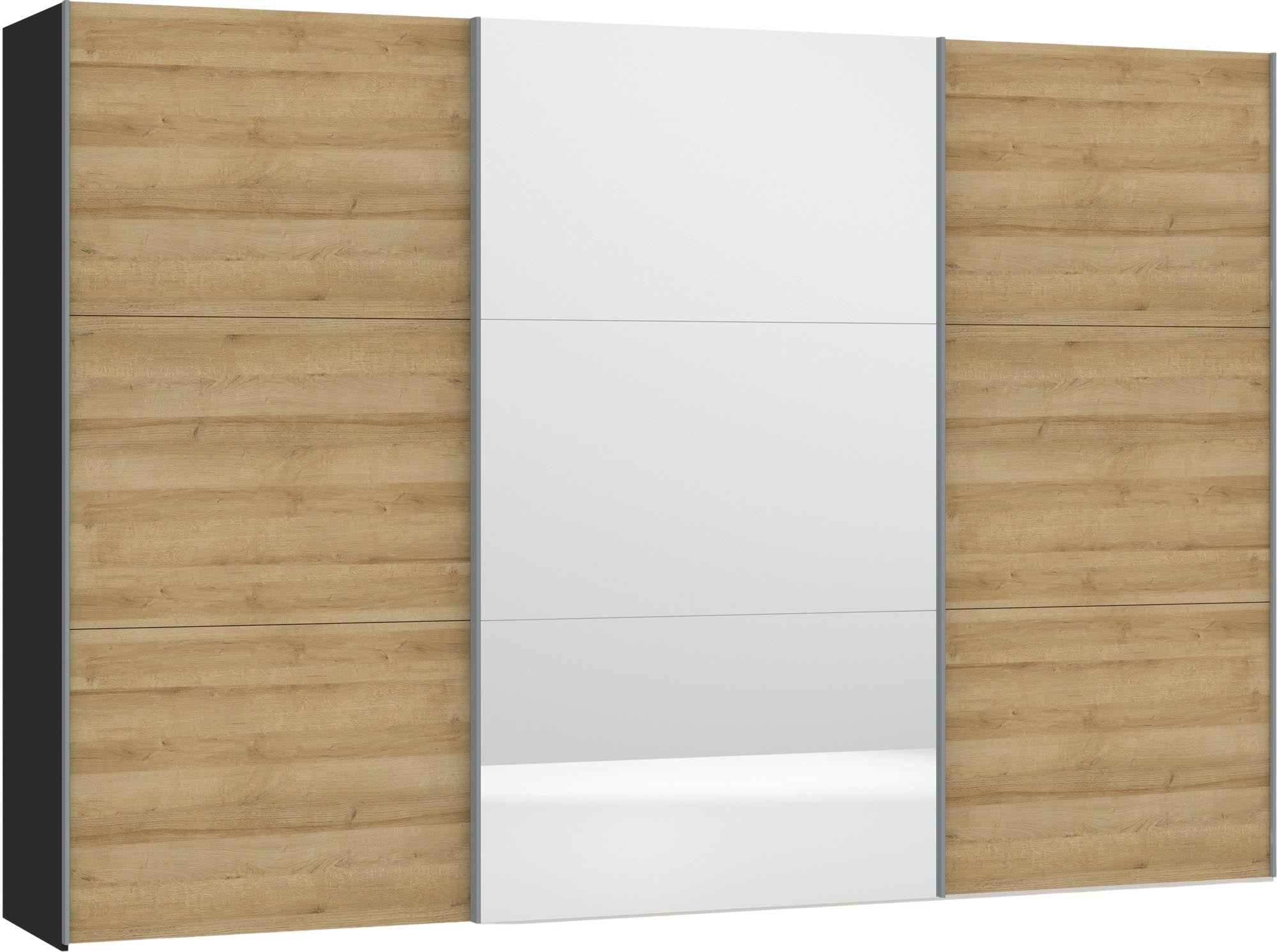 Entdecken Sie den XXL Schwebetürenschrank Eiche von Jutzler. Stilvolles Design, viel Stauraum und praktisches Zubehör für Ihr Schlafzimmer.