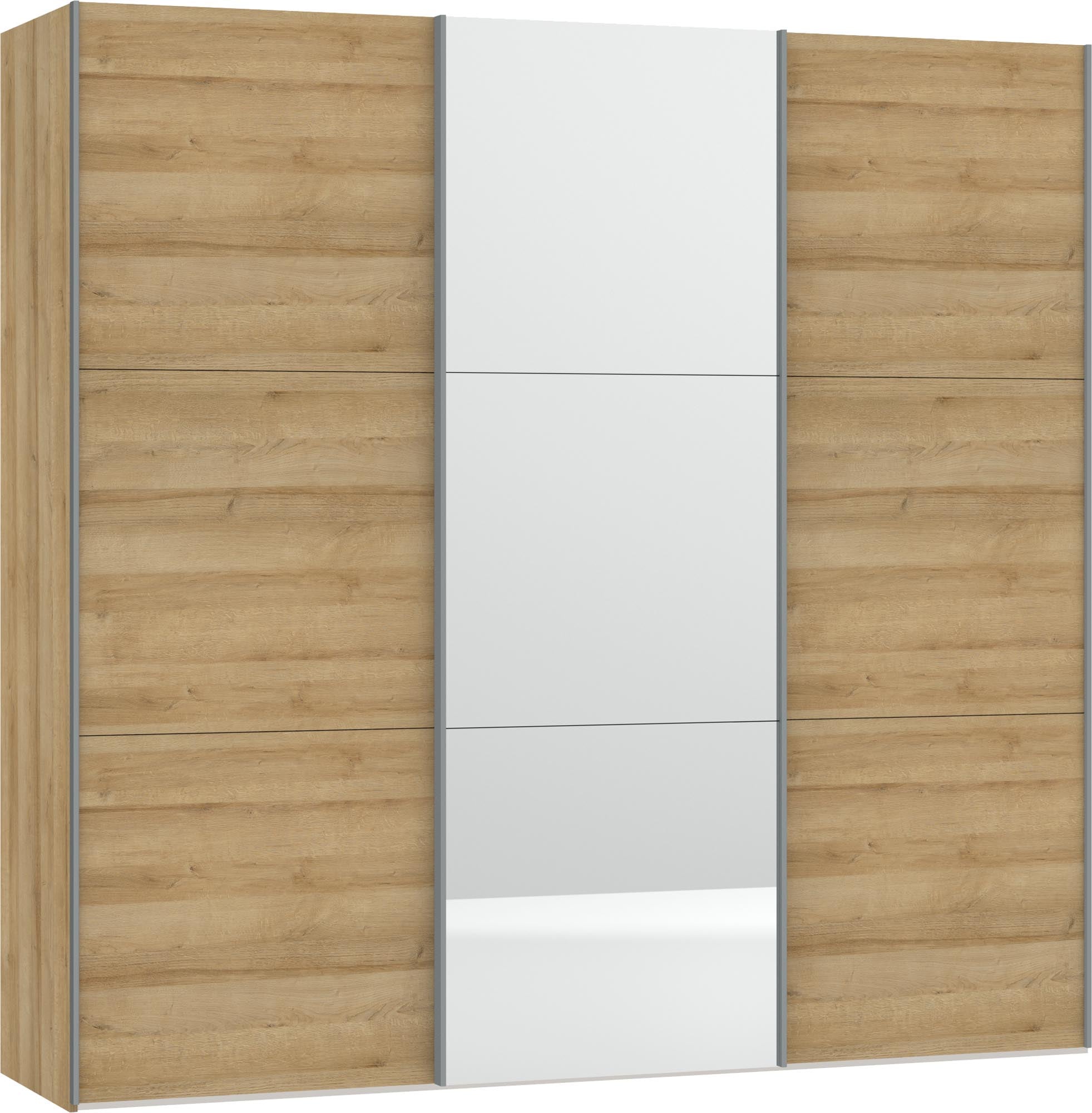 Jutzler Schwebetürenschrank: Eiche-Design mit Spiegel, stilvoll & kompakt.