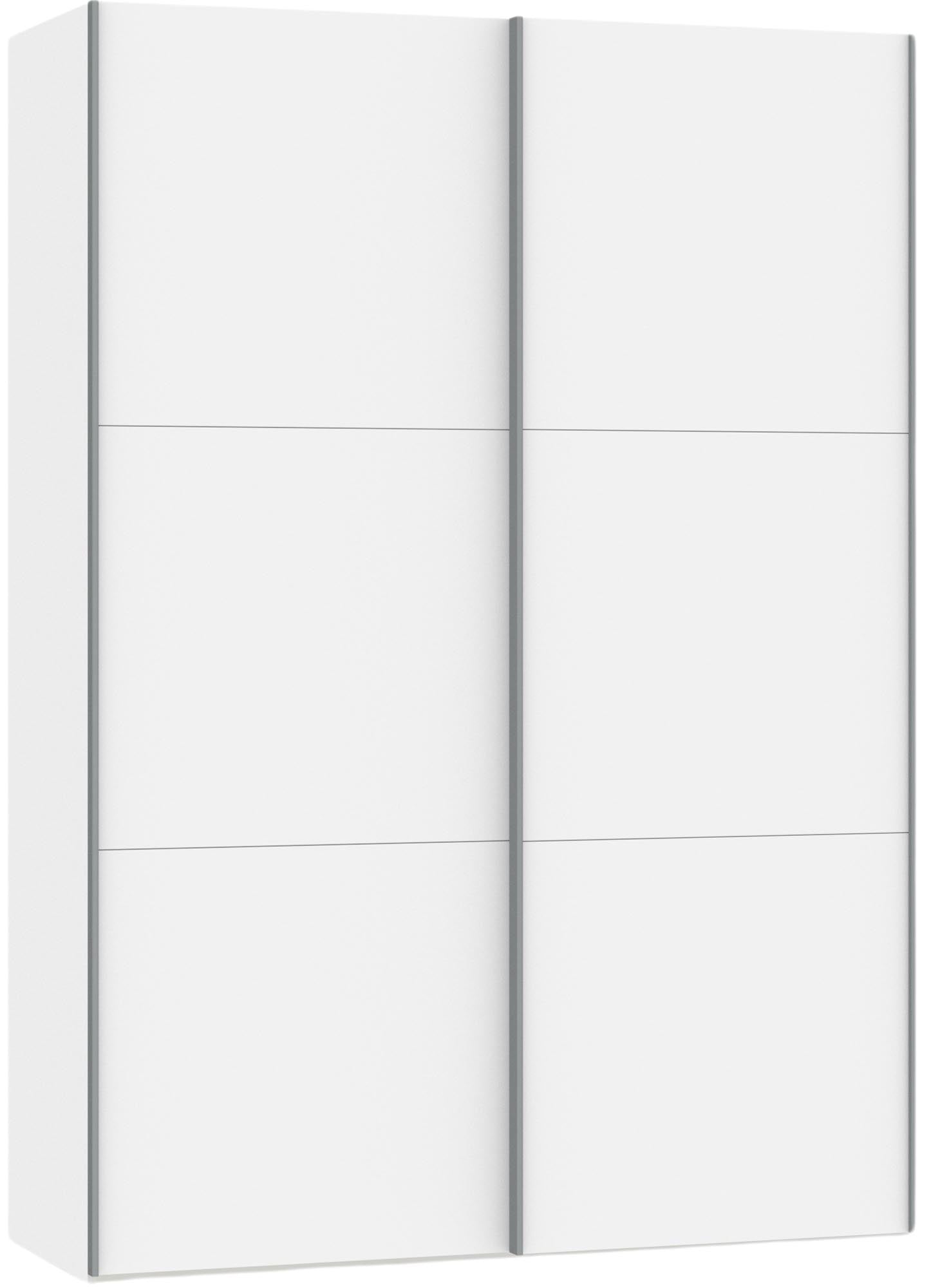 Eleganter Jutzler Schwebetürenschrank in edlem Premiumweiss.