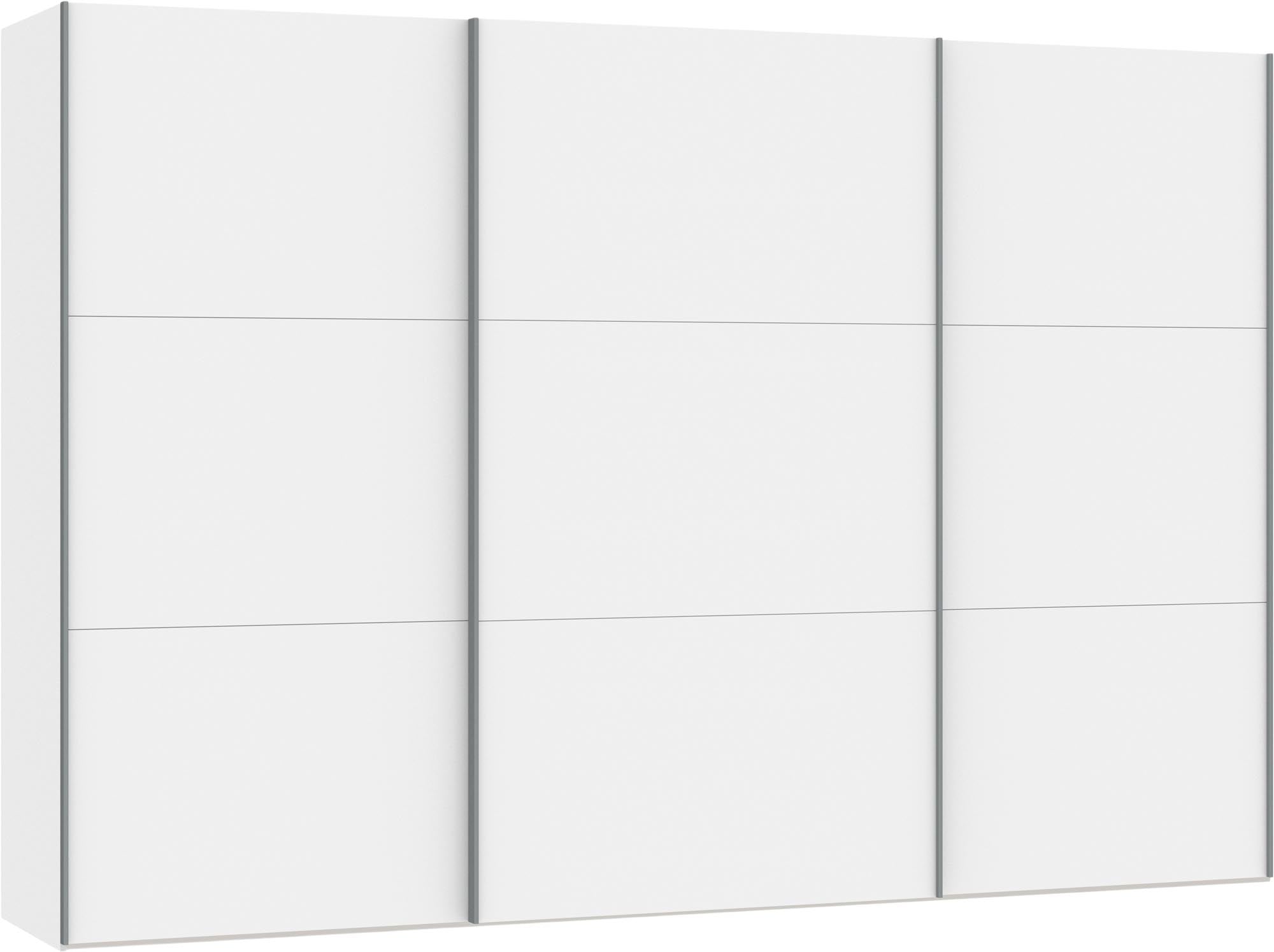 Eleganter Jutzler Schwebetürenschrank XXL in edlem Premiumweiss.
