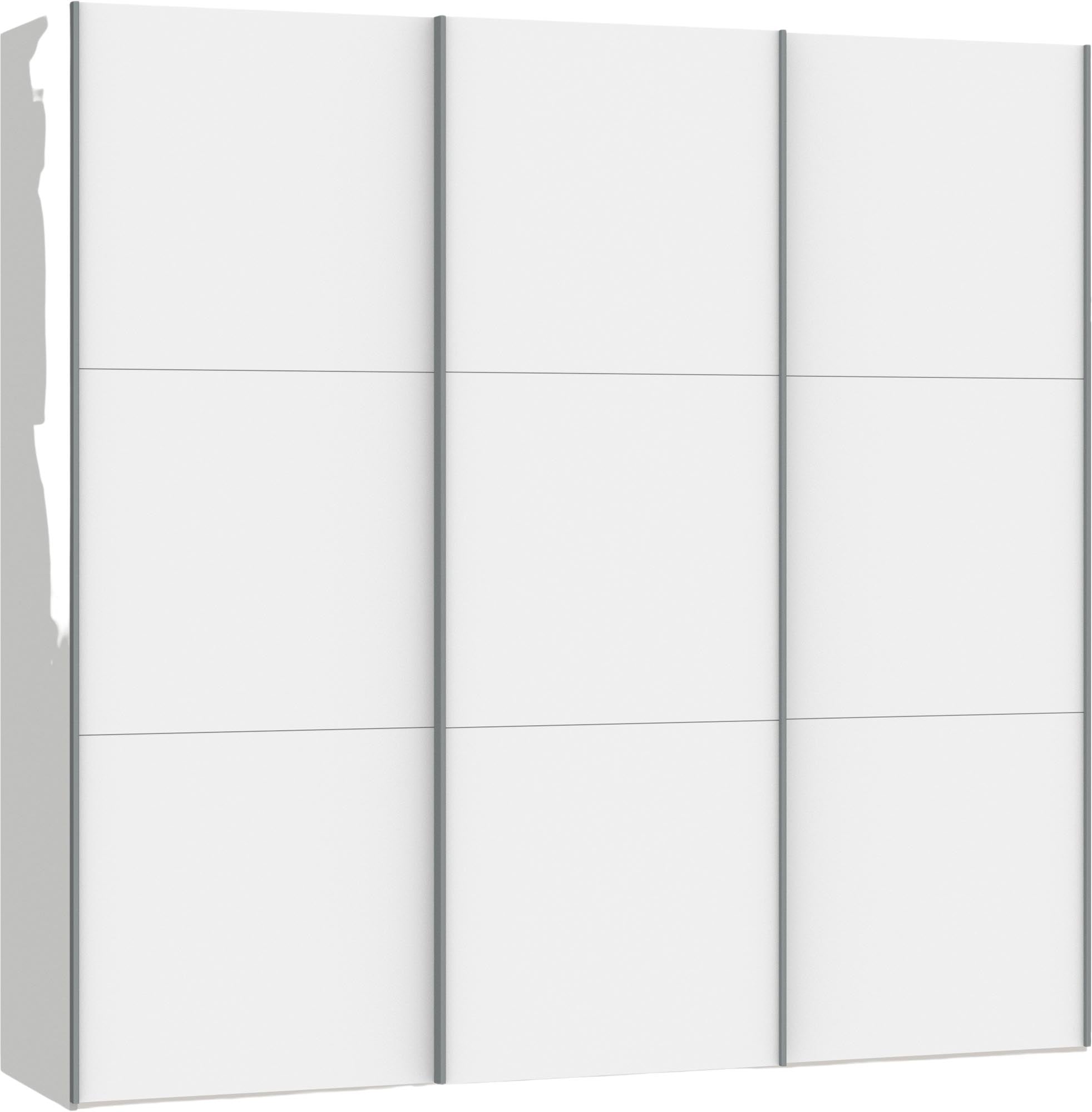 Jutzler Schwebetürenschrank S: Premiumweiss, modern und platzsparend.