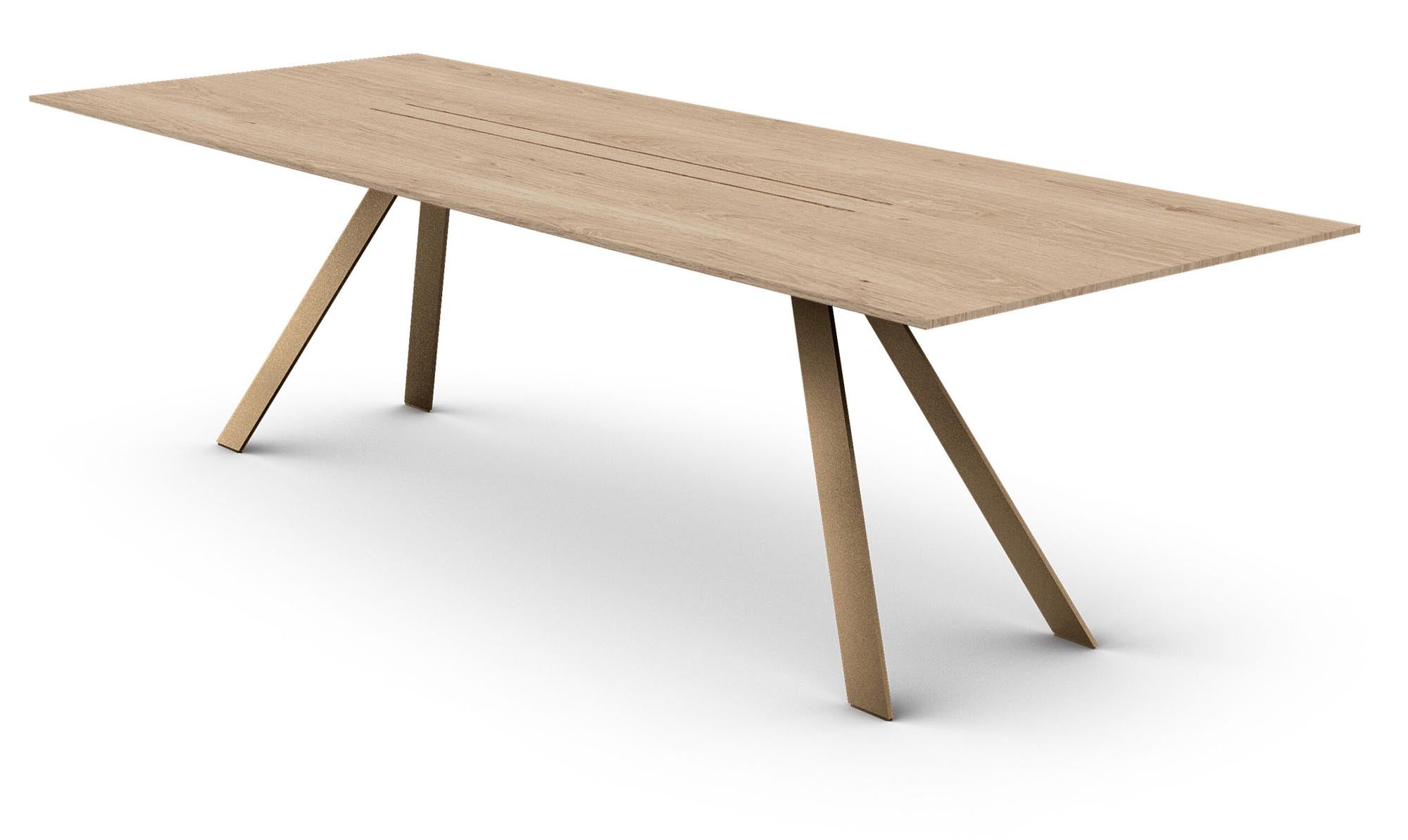 Entdecken Sie den Airblade Tisch in Bronze von Mobimex – die perfekte Kombination aus elegantem Design und funktionaler Vielseitigkeit für Ihr Büro.