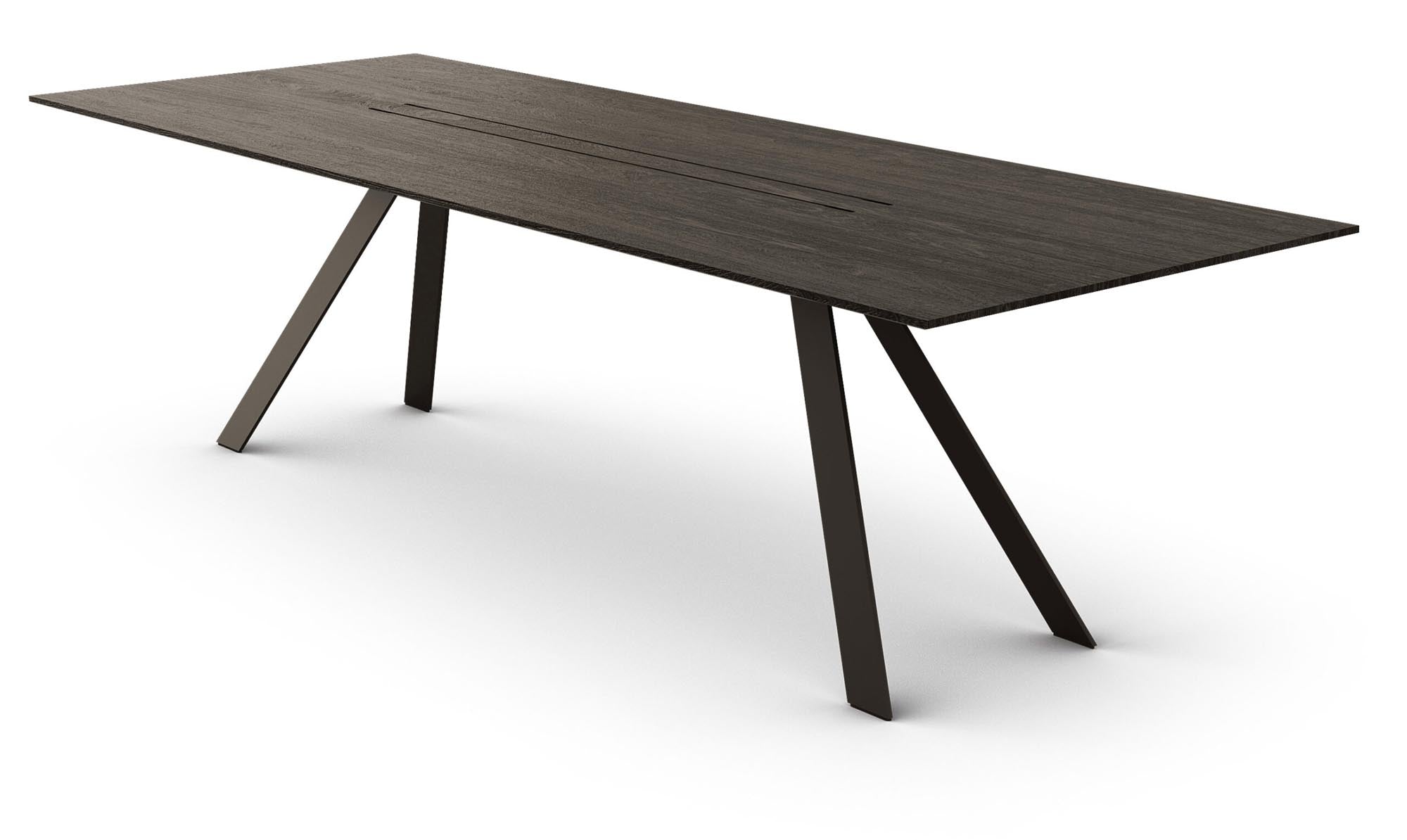 Entdecken Sie den eleganten Airblade Tisch black von Mobimex: Hochwertige Eiche trifft auf markante Metallakzente für ein modernes Wohnambiente.