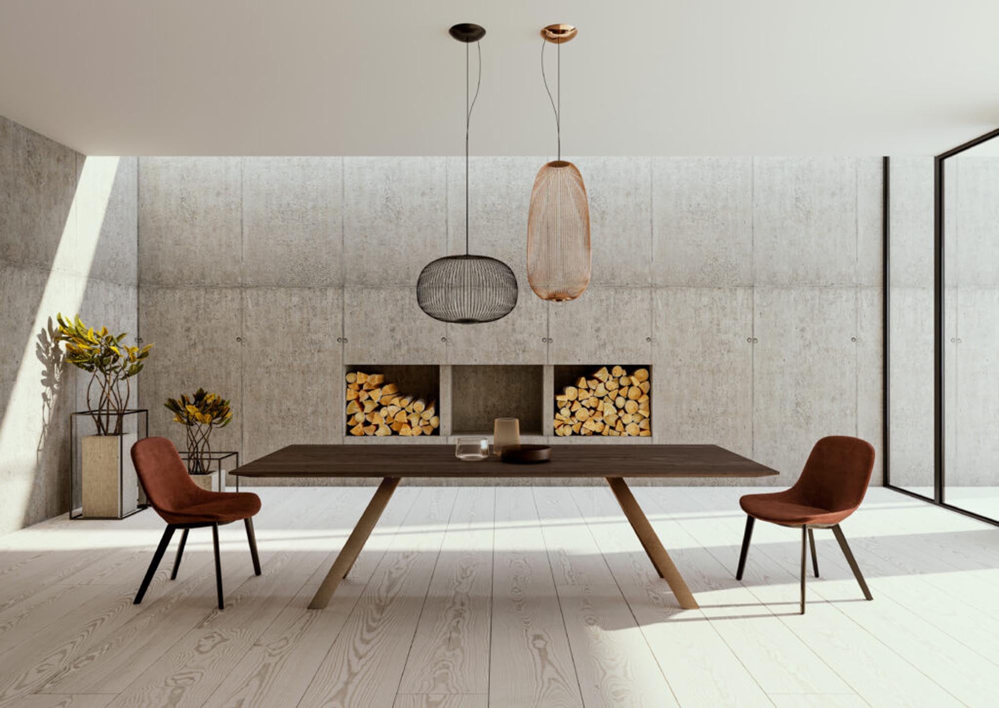 Entdecken Sie den Airblade Tisch in Bronze von Mobimex – eine harmonische Verbindung aus edlem Eichenholz und robustem Metall für Ihr Zuhause.