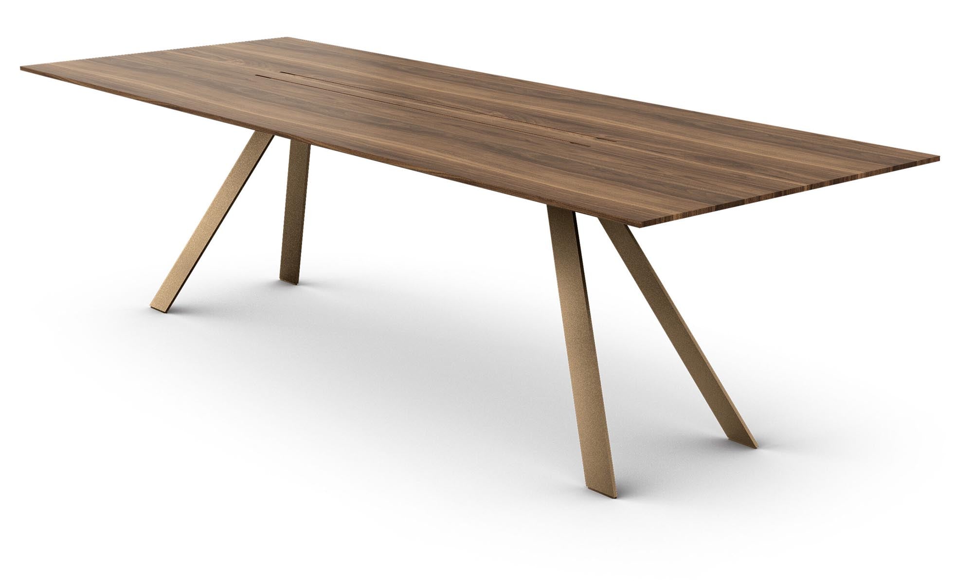 Entdecken Sie den Airblade Tisch in Bronze von Mobimex – stilvolles Design trifft auf praktische Vielseitigkeit für moderne Arbeitsumgebungen.