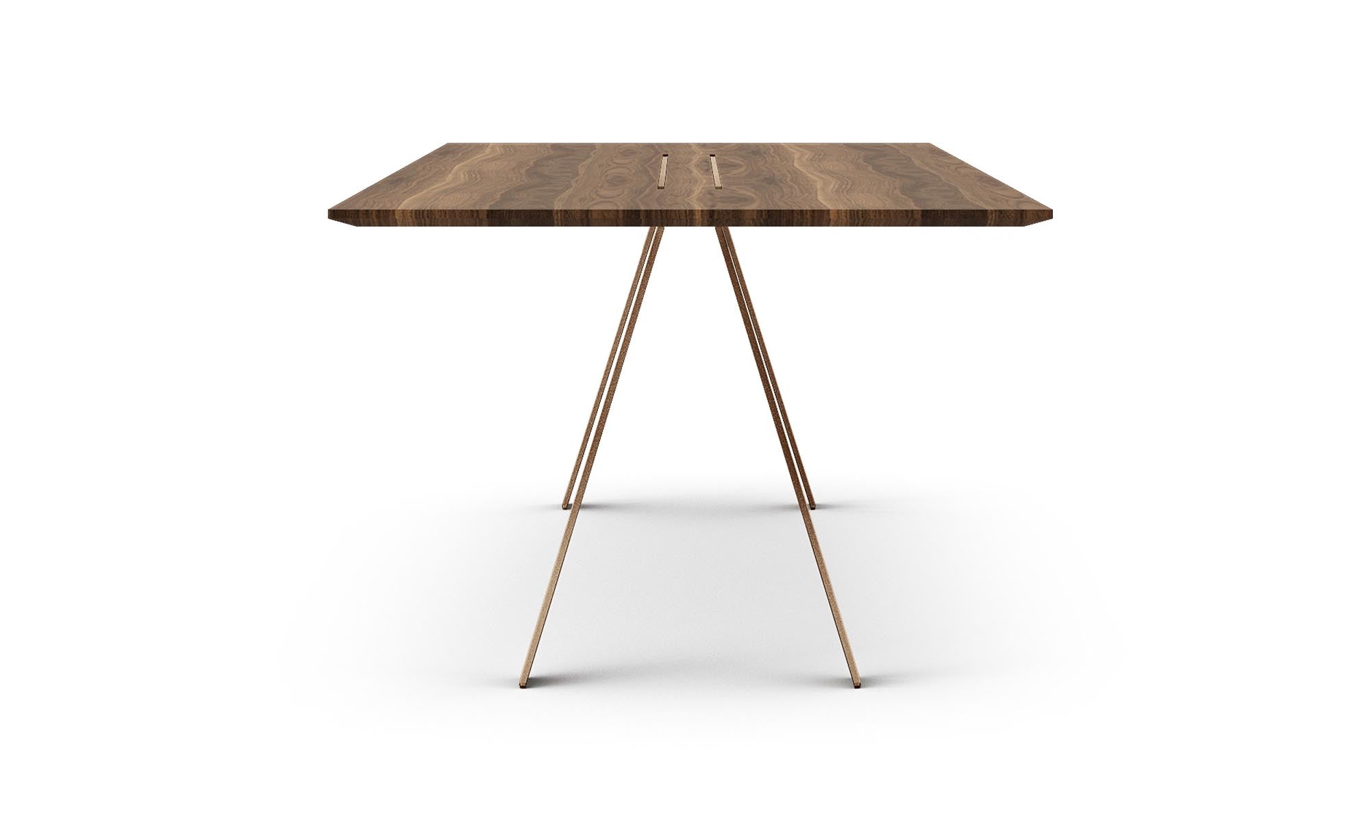 Entdecken Sie den Airblade Tisch in Bronze von Mobimex – eine stilvolle Ergänzung für moderne Büros und kreative Arbeitsumgebungen.