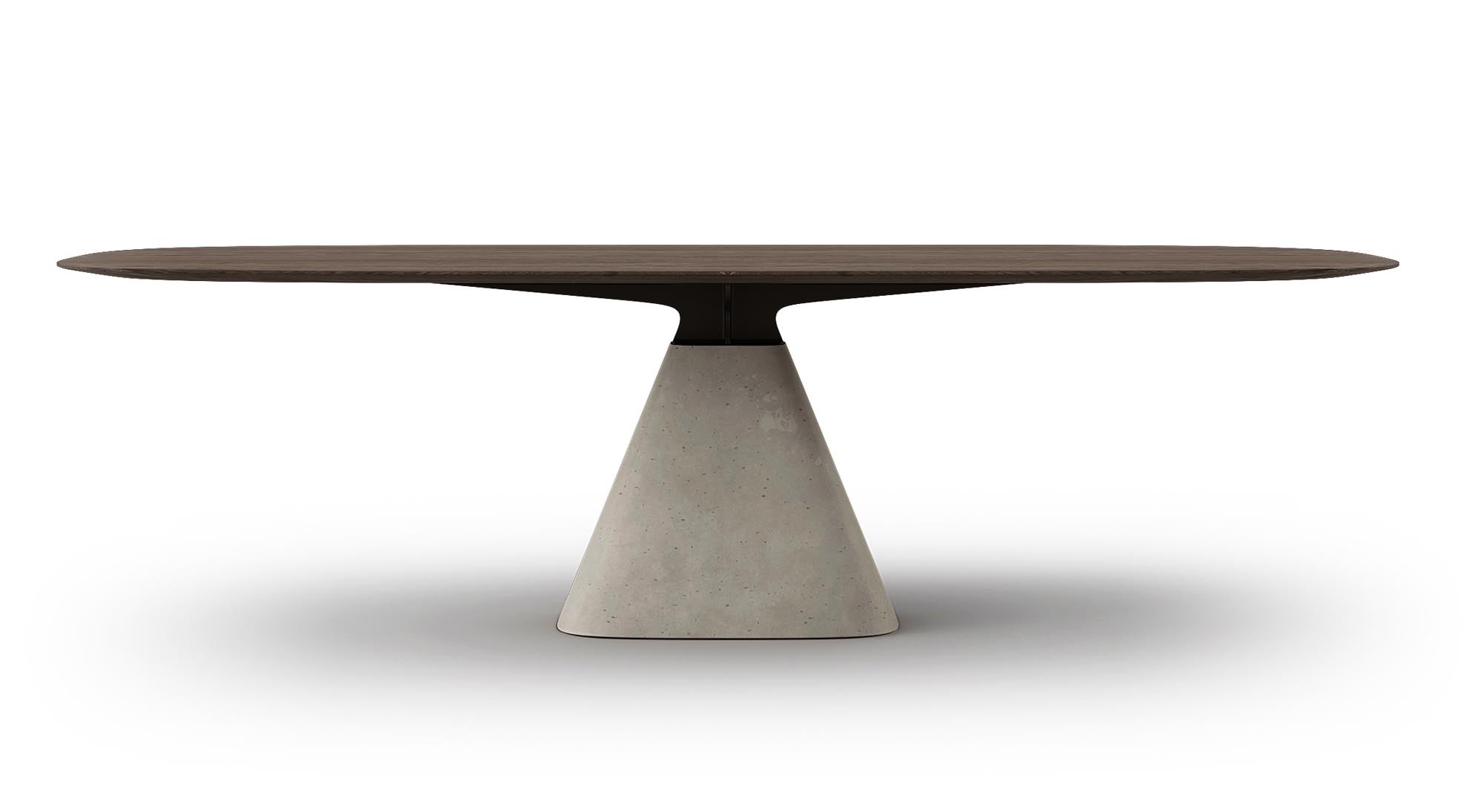 Entdecken Sie den ovalen Bridge Tisch in creme von Mobimex: Elegantes Massivholz, modernes Stahlgestell und minimalistischer Stil für Ihr Zuhause.