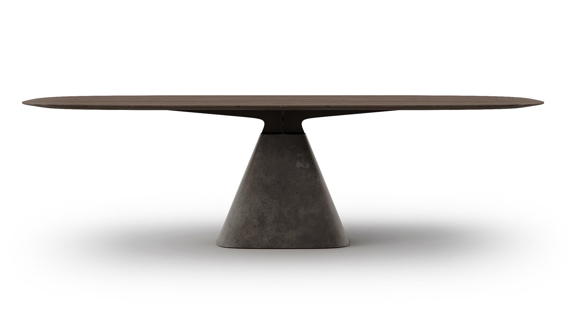 Entdecken Sie den ovalen Bridge Tisch in Creme von Mobimex: Stilvolles Massivholz trifft auf robustes Stahlgestell für zeitlose Eleganz.