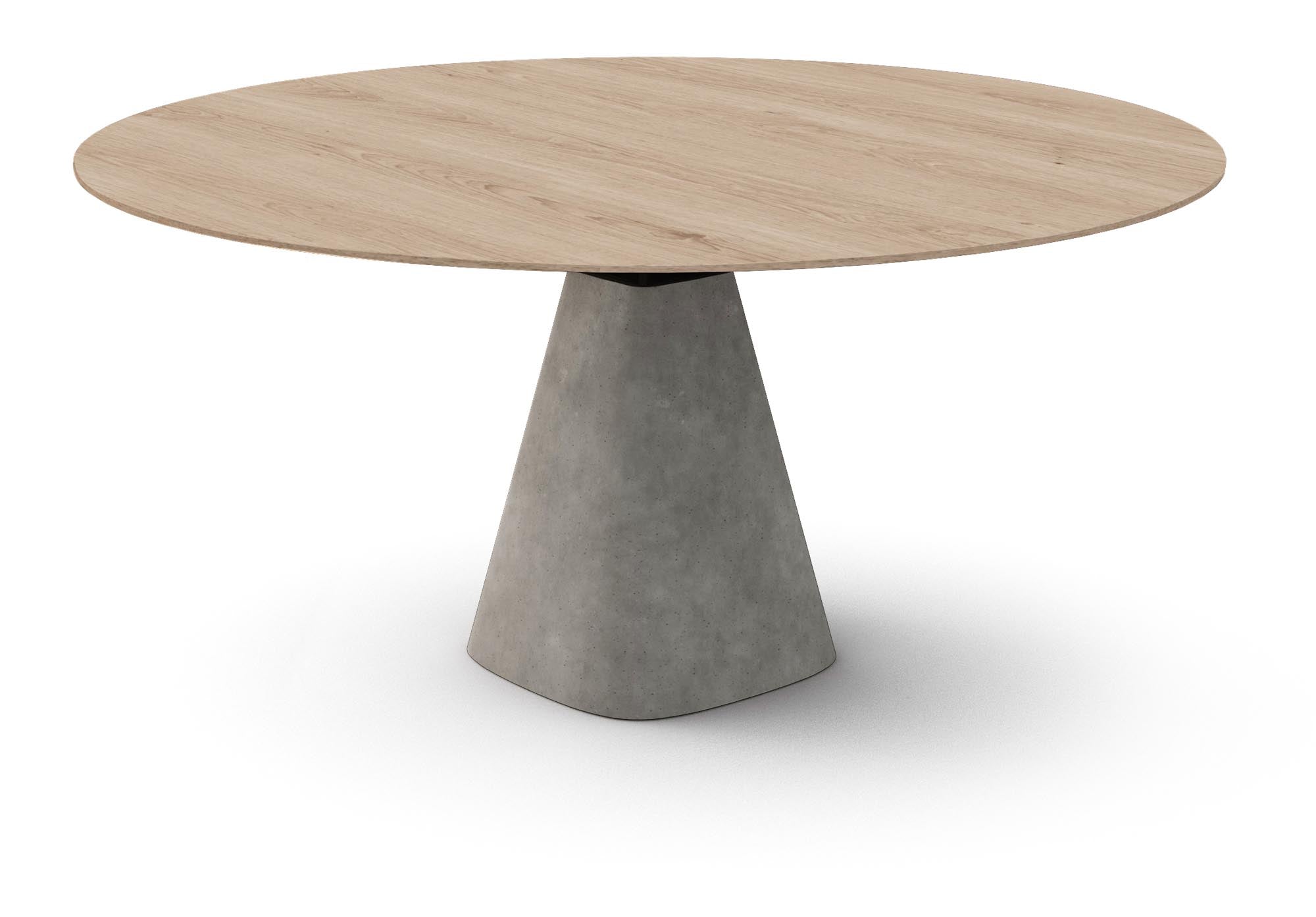 Eleganter Bridge Round creme Tisch für zeitlose Wohnkultur.