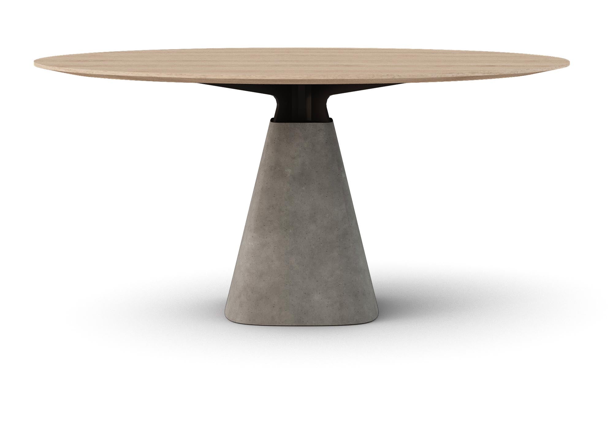 Eleganter Bridge Round creme Tisch für zeitlose Wohnkultur.