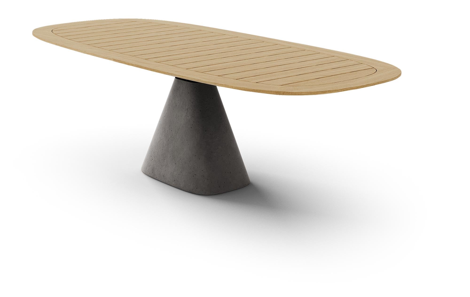 Der Bridge Outside Tisch von Mobimex aus edlem Kastanienholz bietet stilvolles Design und Qualität für den Aussenbereich.