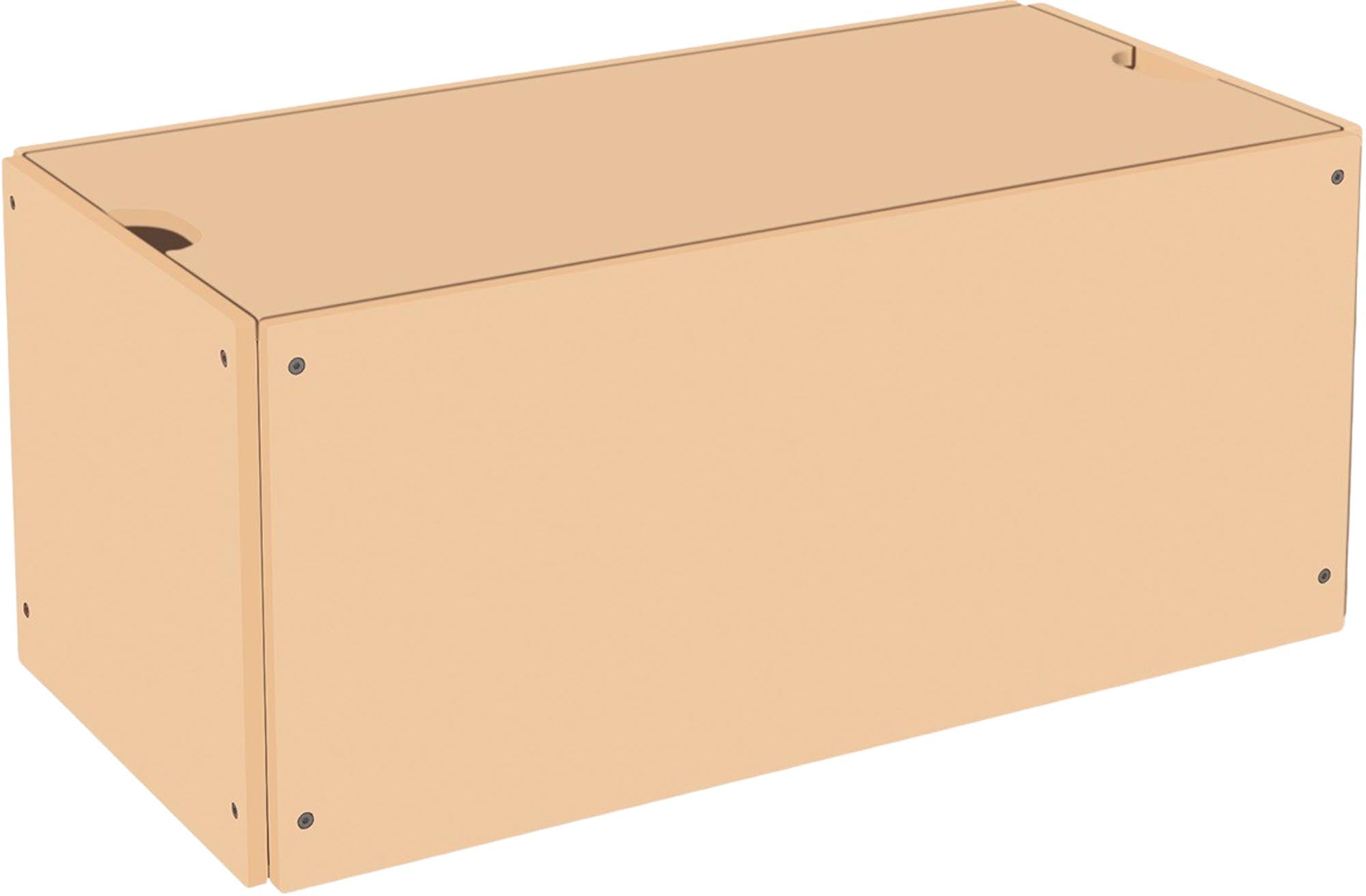 Eleganter Bettkasten mit Deckel für ordentliche Schlafzimmergestaltung.