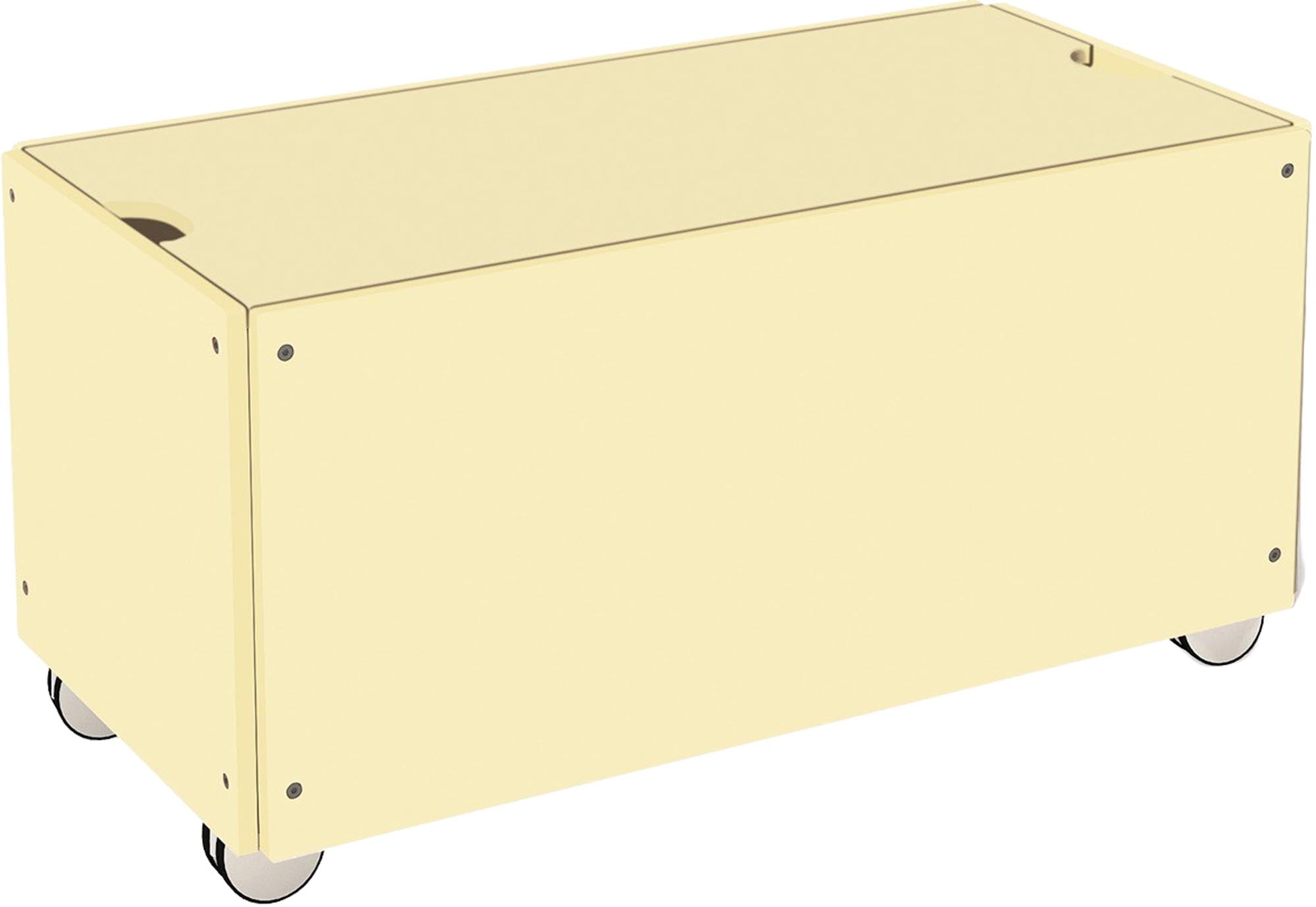 Praktischer Bettkasten mit Deckel für mehr Ordnung im Schlafzimmer.