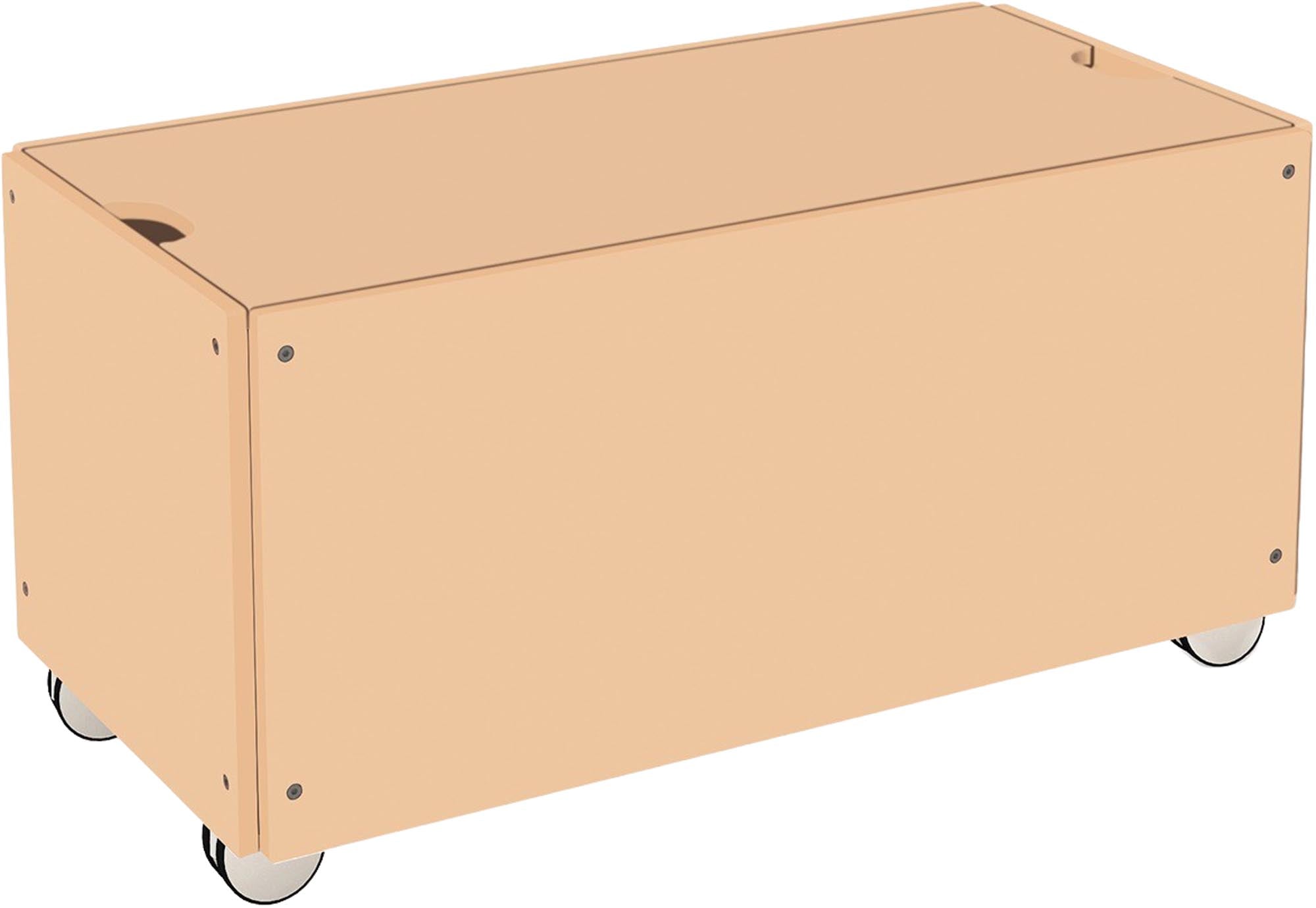 Stilvoller Bettkasten mit Deckel für cleveren Stauraum im Schlafzimmer.