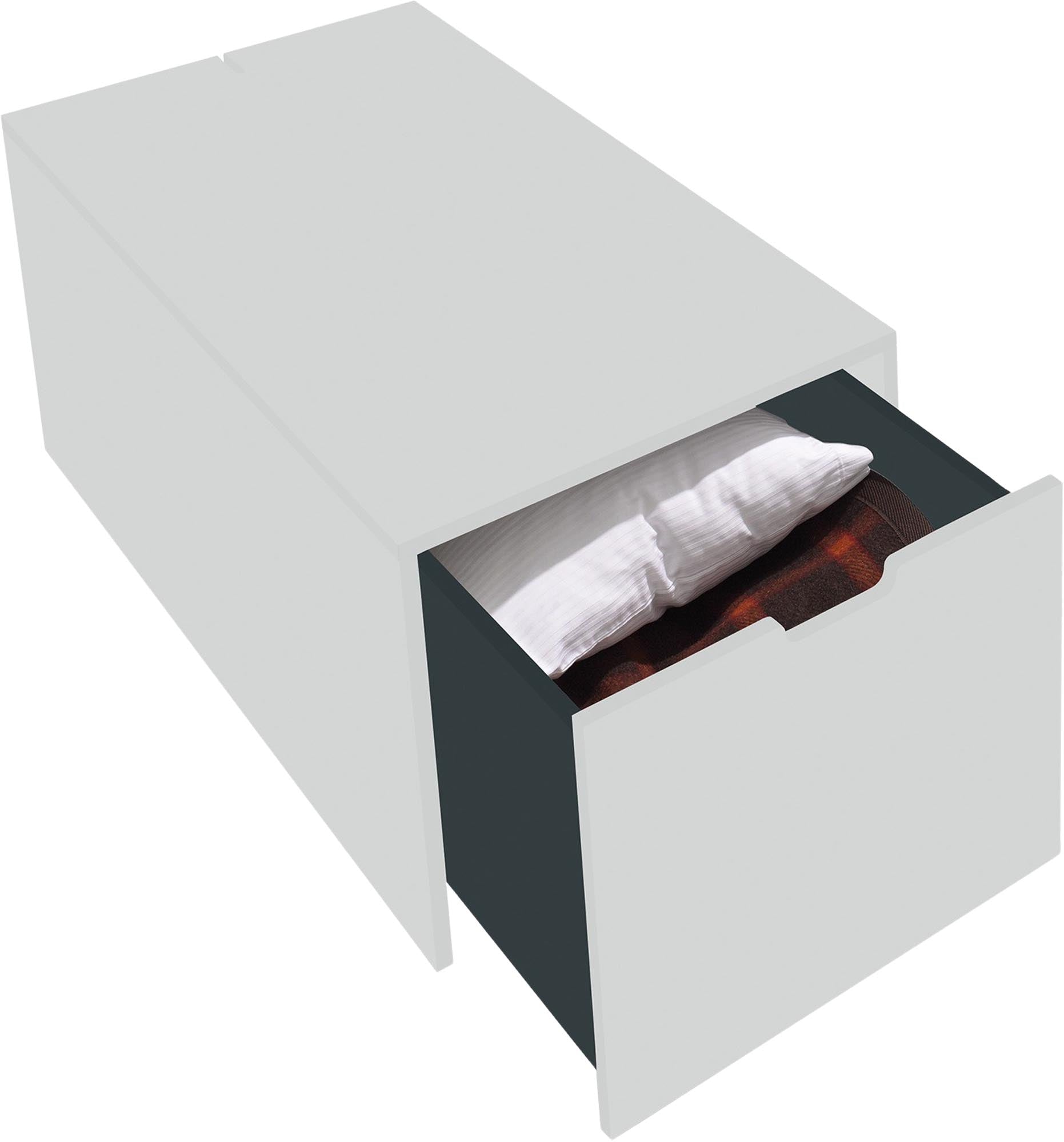 Bettkasten16: Eleganter Stauraum mit klassischem Schubkasten von Müller.