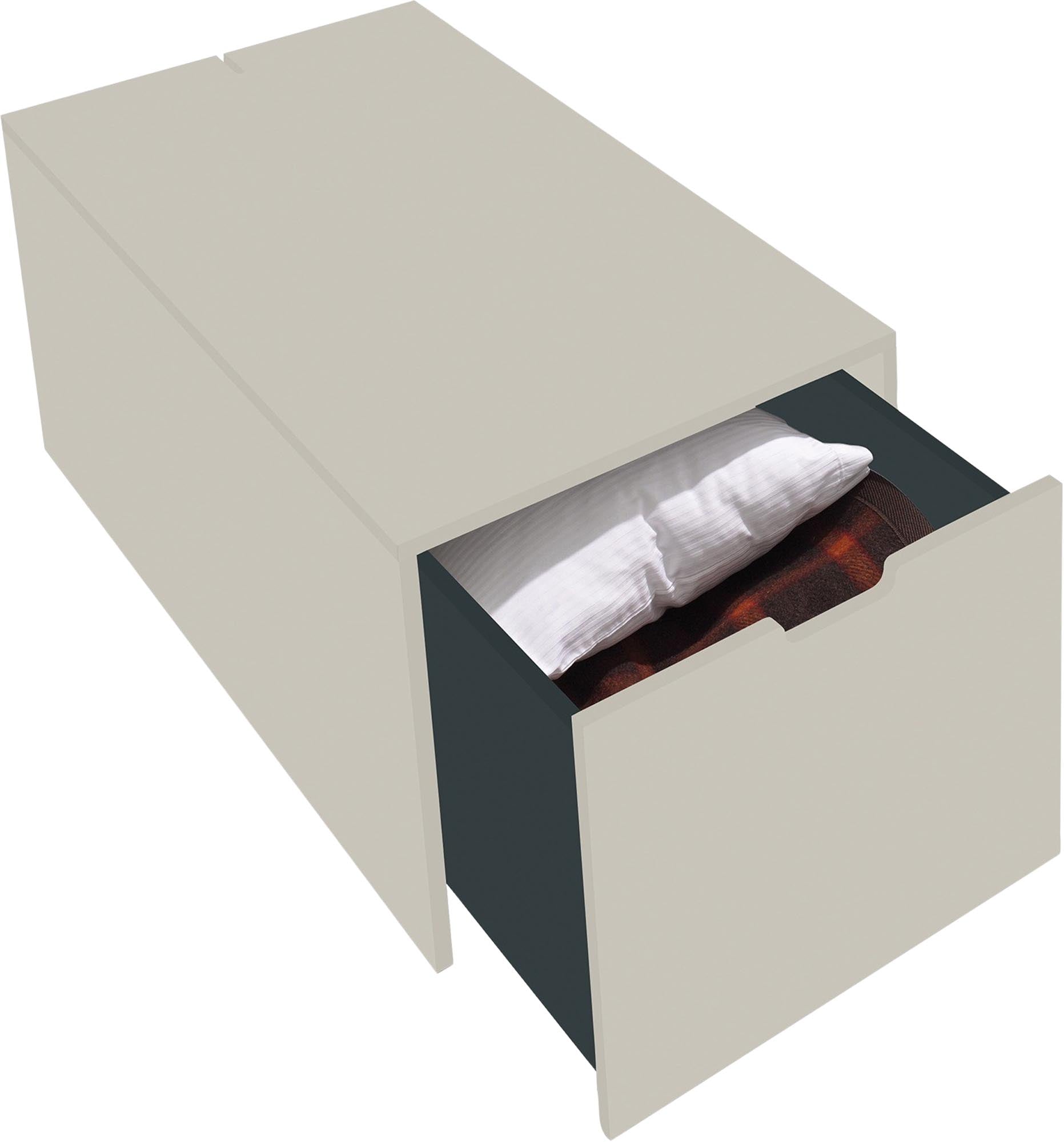 Bettkasten16: Praktischer Stauraum mit klassischem Schubkasten-Stil.