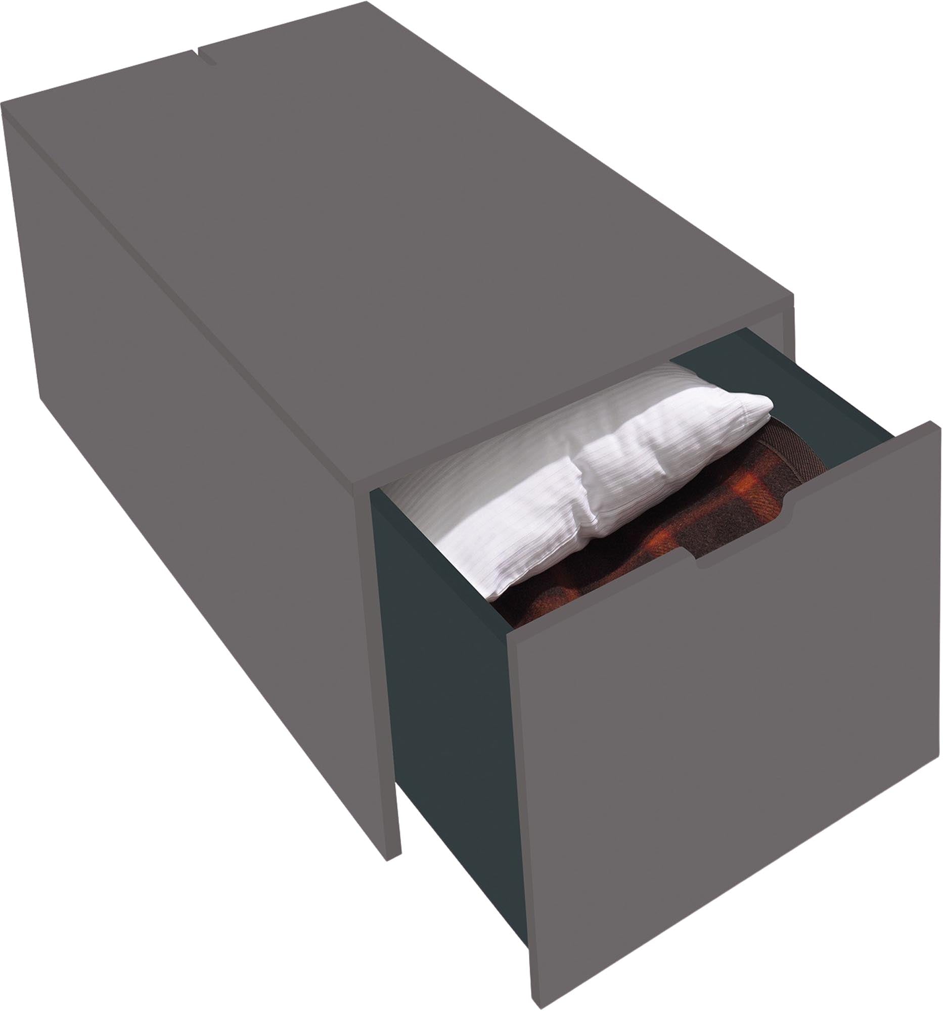 Entdecken Sie den Bettkasten16 von Müller Möbelwerkstätten: Stilvoller Stauraum mit praktischem Schubkasten für Ihr modernes Schlafzimmer.