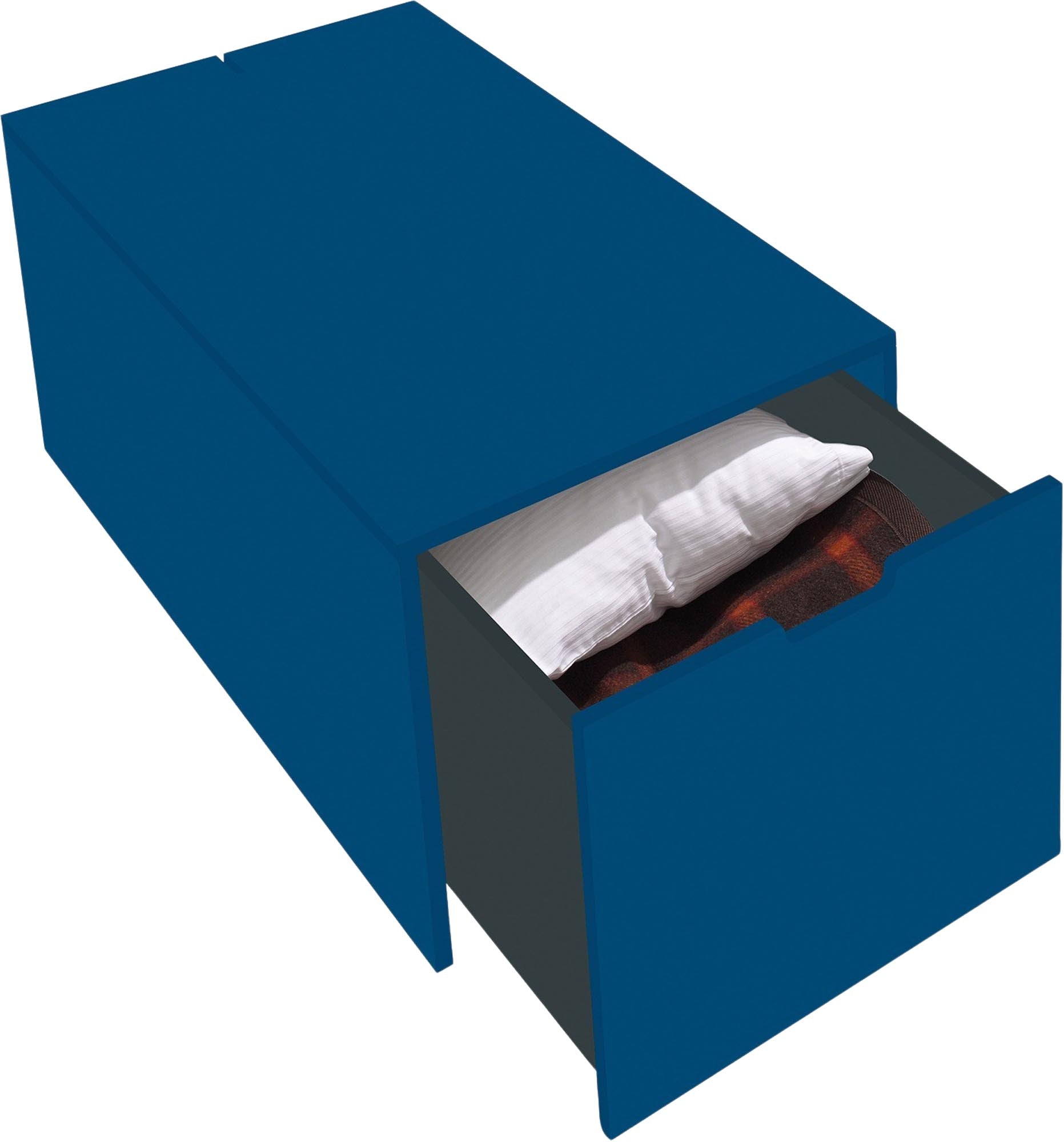 Entdecken Sie den Bettkasten16 von Müller Möbelwerkstätten: Eleganter Schubkasten mit cleverer Kabelführung und sanftem Schließen für optimalen Stauraum.