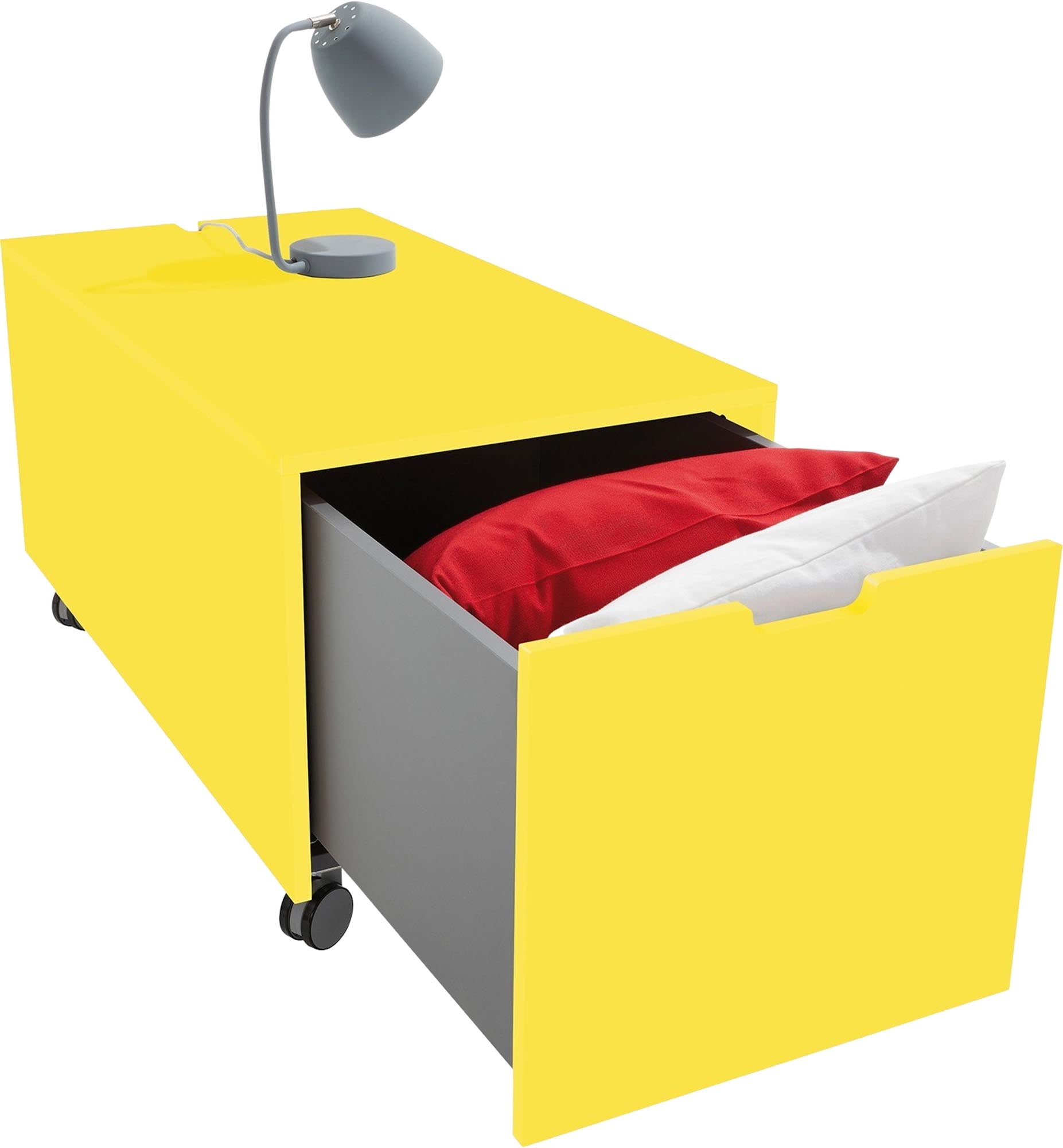 Bettkasten16 von Müller Möbelwerkstätten: Stilvoller Stauraum mit integriertem Schubkasten für mehr Ordnung und Komfort im Schlafzimmer.