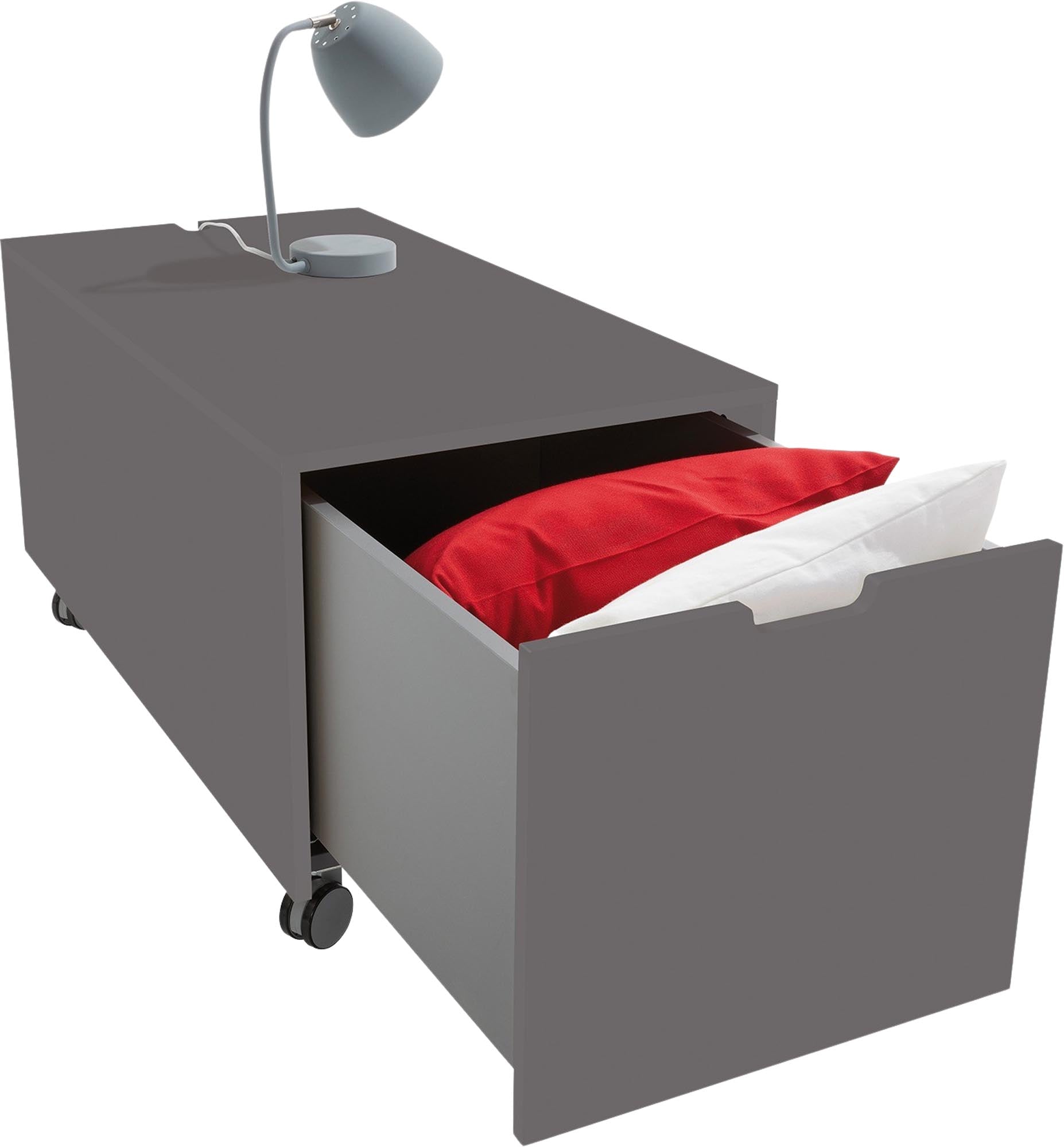 Bettkasten16 von Müller Möbelwerkstätten: Stilvoller Stauraum mit praktischem Schubkasten für mehr Ordnung und Komfort im Schlafzimmer.