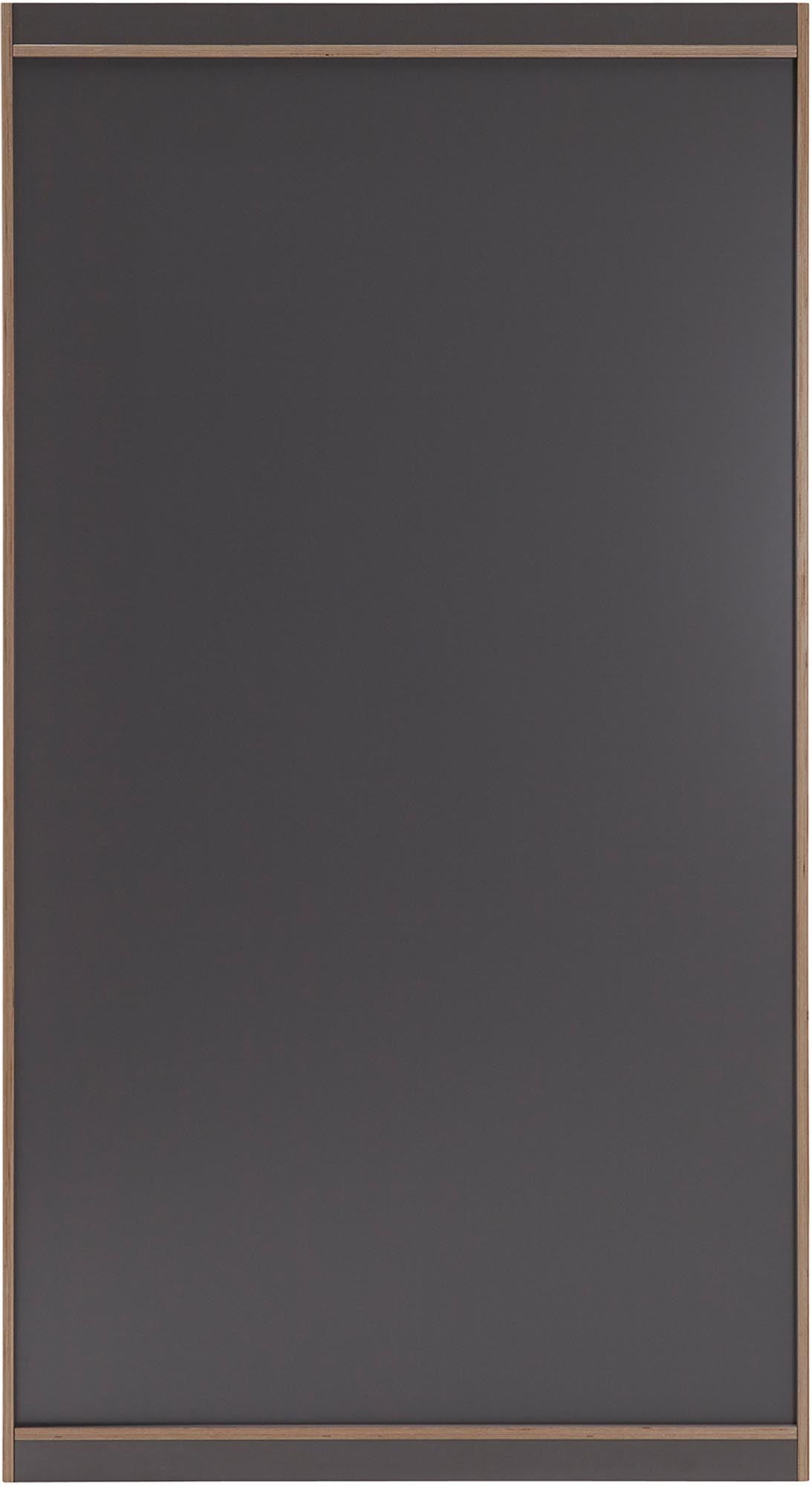 FLAI Kleiderschrank: Geräumig, 2-türig, Push-to-open, Kleiderstange, Fachböden, Innenschubkästen, Birkenschichtholz, Anthrazit, Weiss.