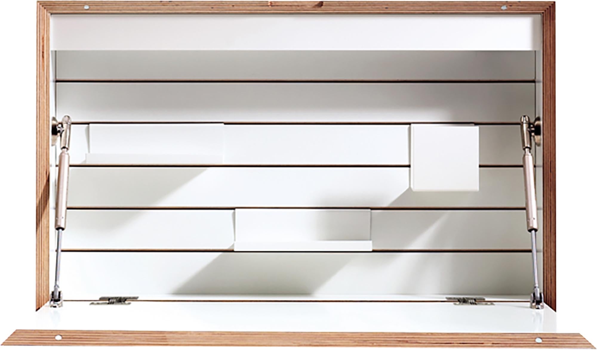 Entdecken Sie die FLAI Schuhbank mit Schubkasten von Müller Möbelwerkstätten. Ideal für Flur und Eingangsbereich, bietet sie praktischen Stauraum und modernes Design.