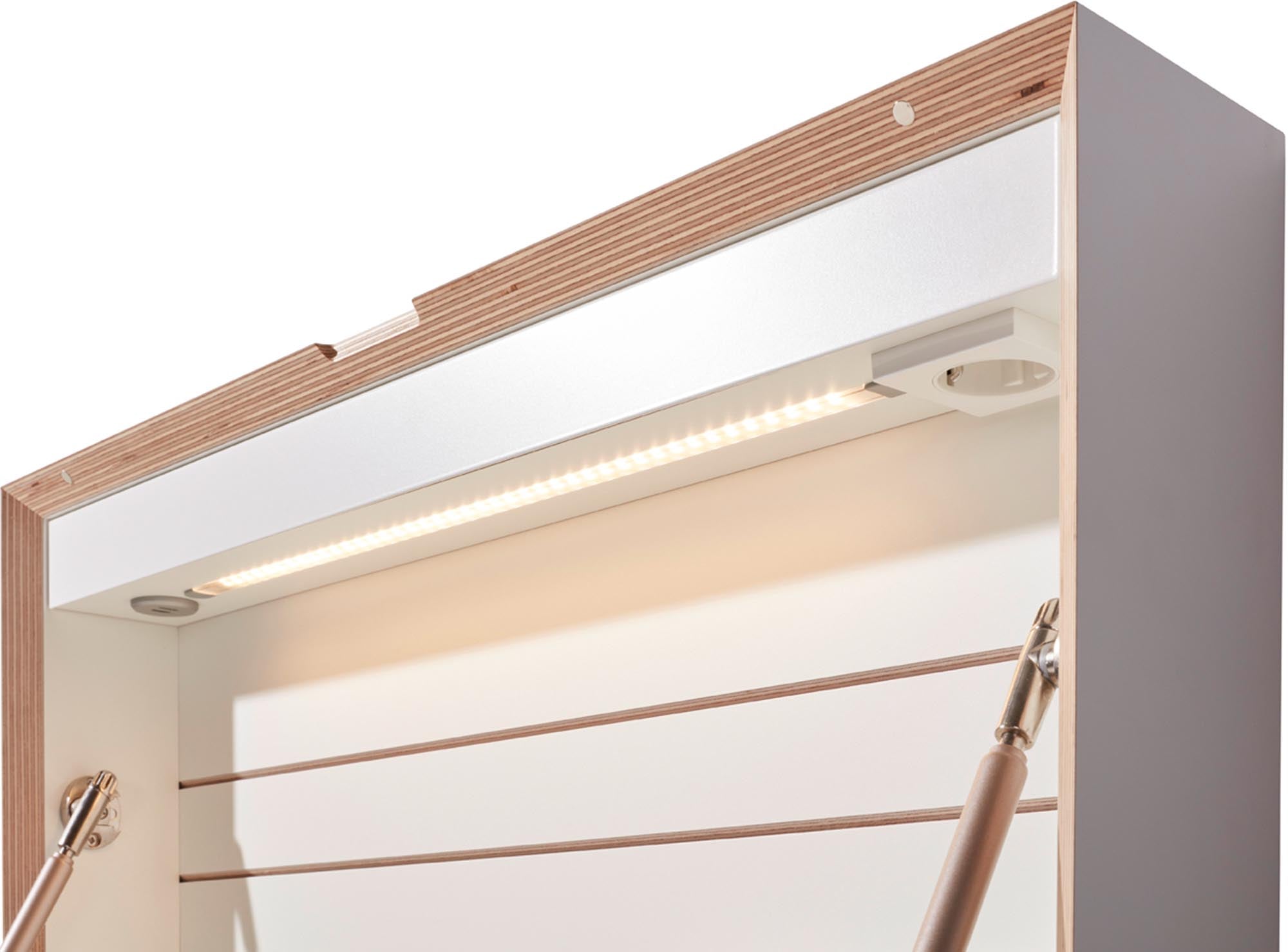 Entdecken Sie die Flatbox LED von Müller Möbelwerkstätten – eine stilvolle Wandbox mit modernem LED-Licht für Ihr Zuhause.