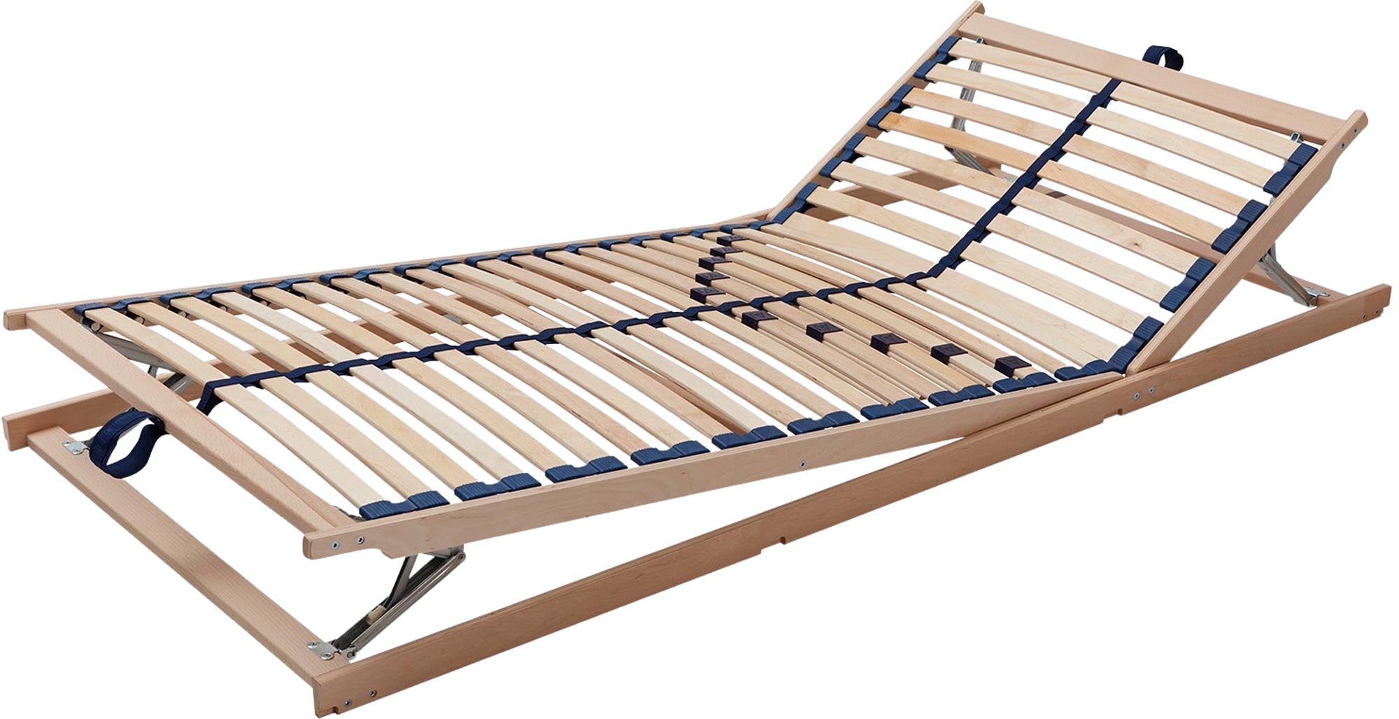 Ergonomischer Lattenrost aus Massivholz, flexibel und robust.