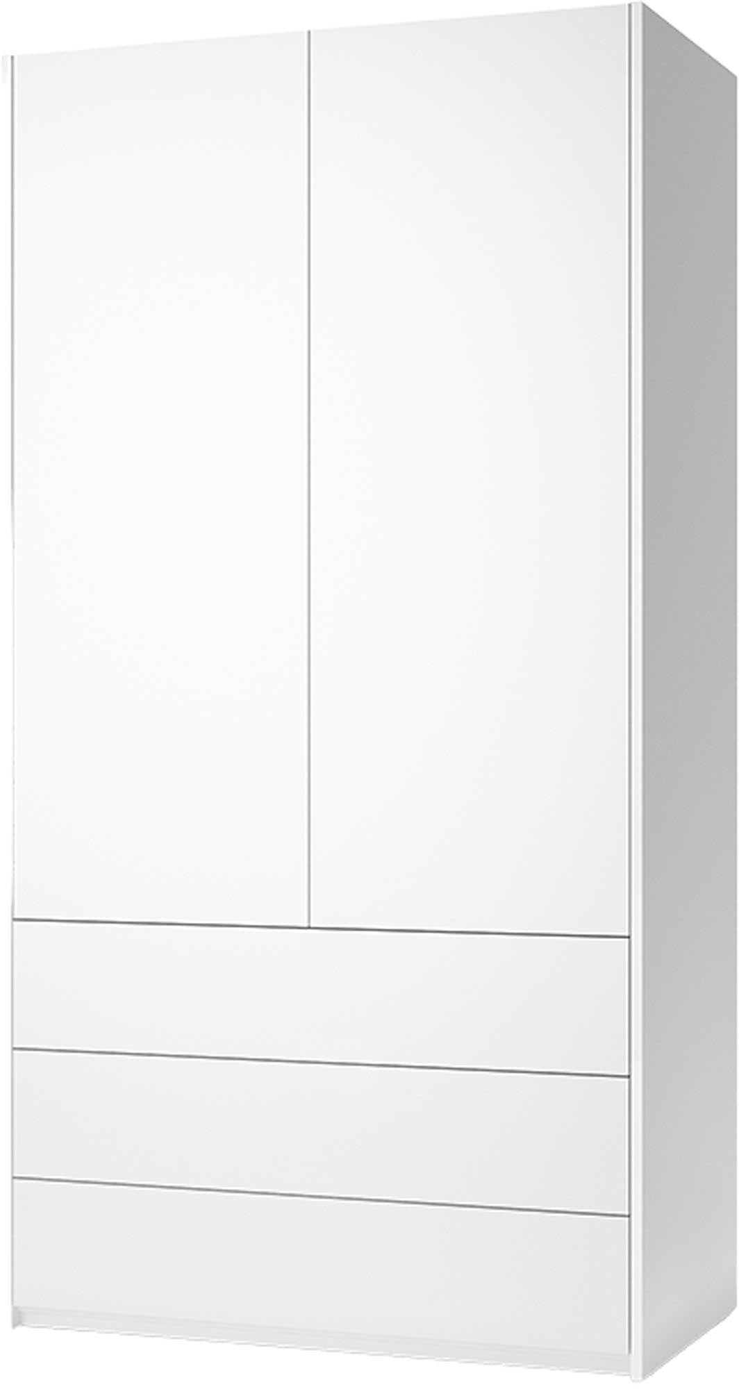 Modular Plus V1 3 Schubladen in Weiss / Weiss präsentiert im Onlineshop von KAQTU Design AG. Drehtürenschrank ist von Müller Möbelwerkstätten