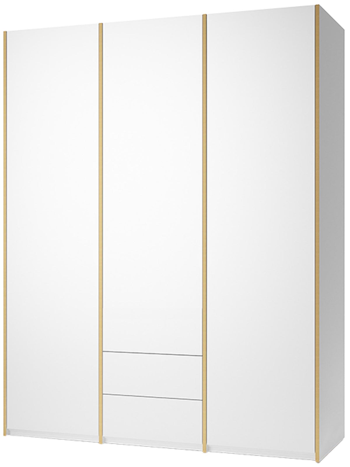 Modular Plus V3 2 Schublade in Weiss / Holzkante präsentiert im Onlineshop von KAQTU Design AG. Drehtürenschrank ist von Müller Möbelwerkstätten
