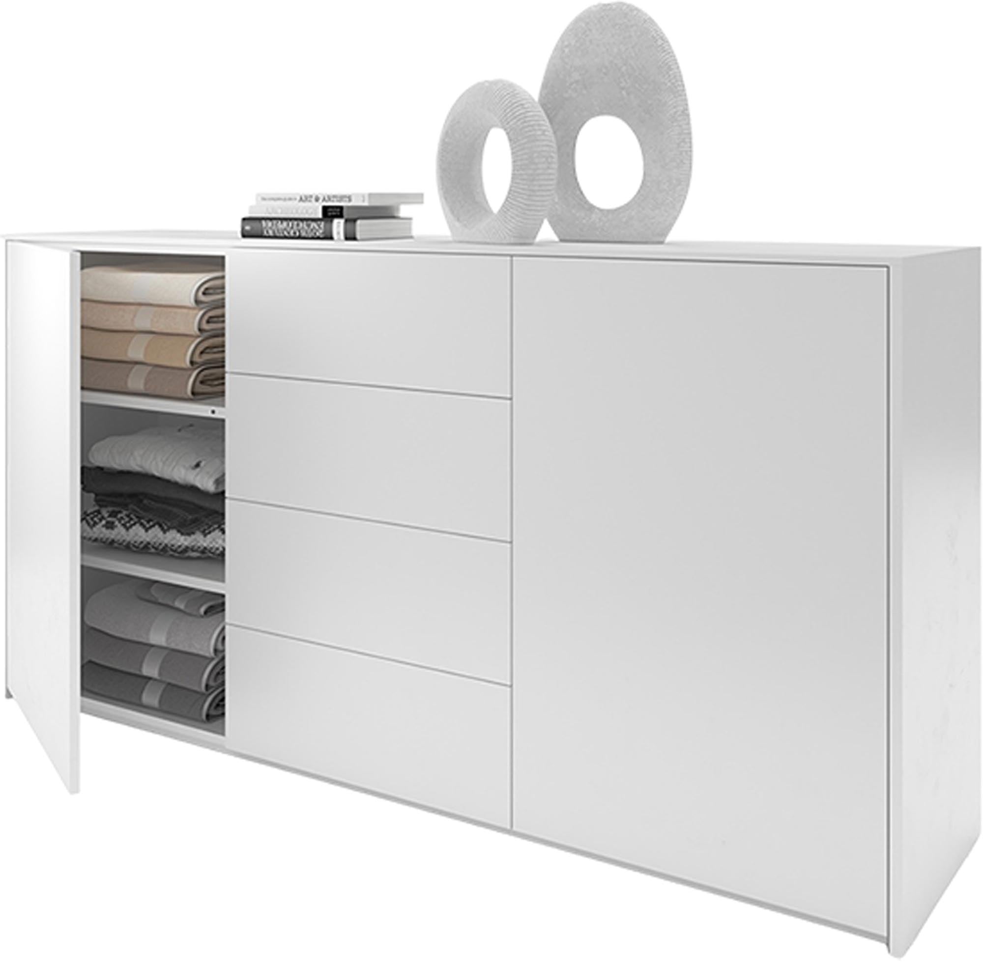 Modular Plus Sideboard 180/V4 von Müller Möbelwerkstätten: Stilvolles Design, großzügiger Stauraum und individuelle Farbwahl für Ihr Zuhause.