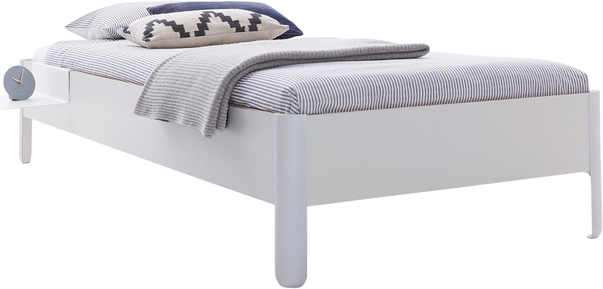 Entdecken Sie das Nait Einzelbett 120 von Müller Möbelwerkstätten: Minimalistisches Design, hohe Stabilität und individuelle Farbauswahl für Ihr Schlafzimmer.