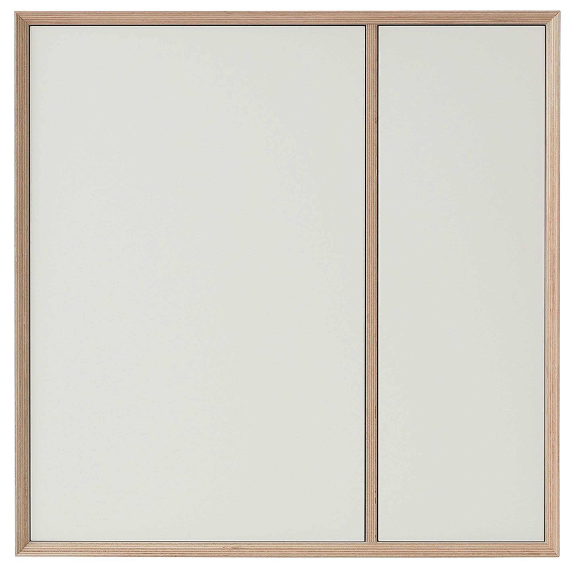 Vielseitiges VERTIKO PLY: Weisses Birkenholz, grifflos, push-to-open, als Sekretär oder Minibar nutzbar.