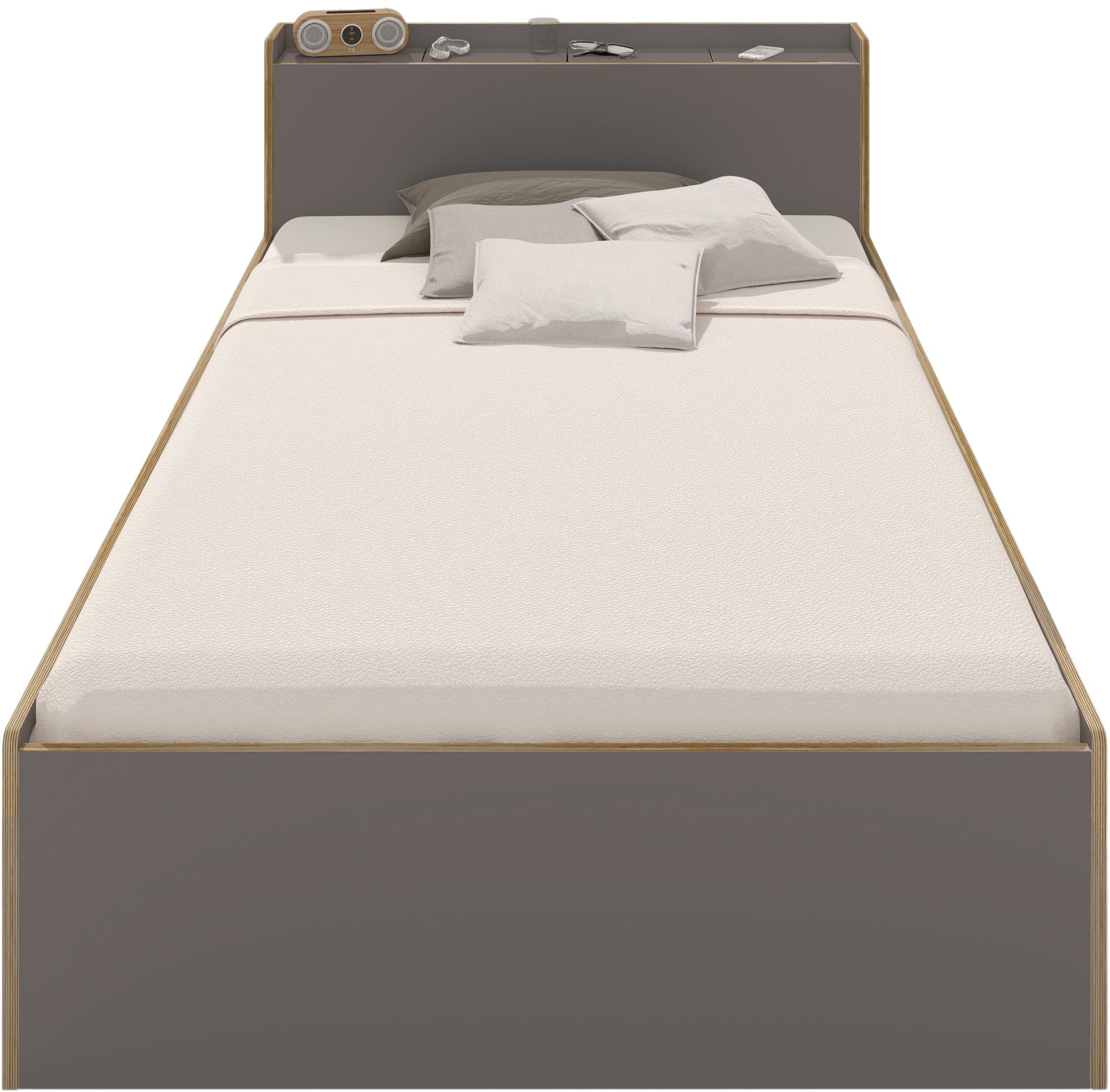 NOOK Einzelbett mit stabilem Lattenrost von Müller Möbelwerkstätten.