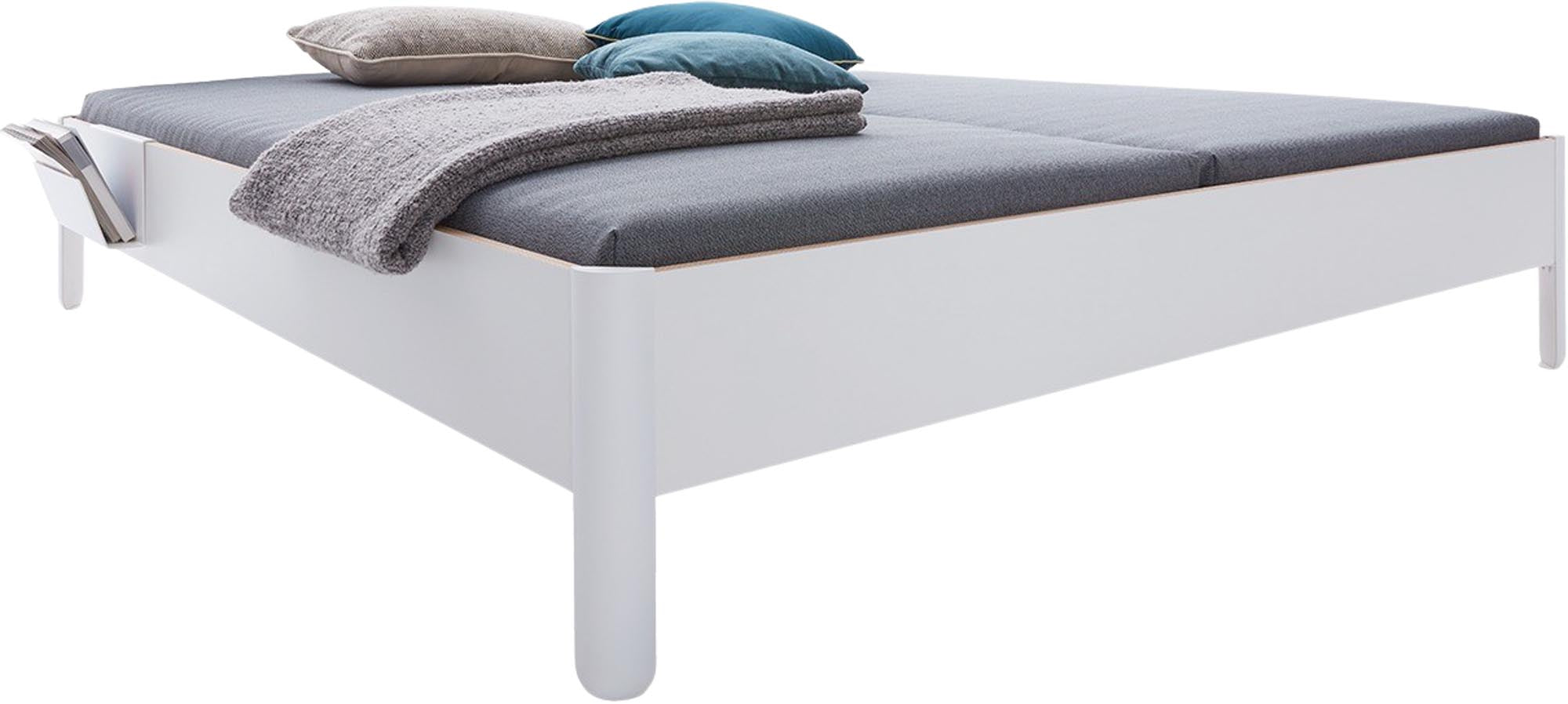 Nait Doppelbett 180 mit Lattenrost Starr in Weiss präsentiert im Onlineshop von KAQTU Design AG. Bett ist von Müller Möbelwerkstätten